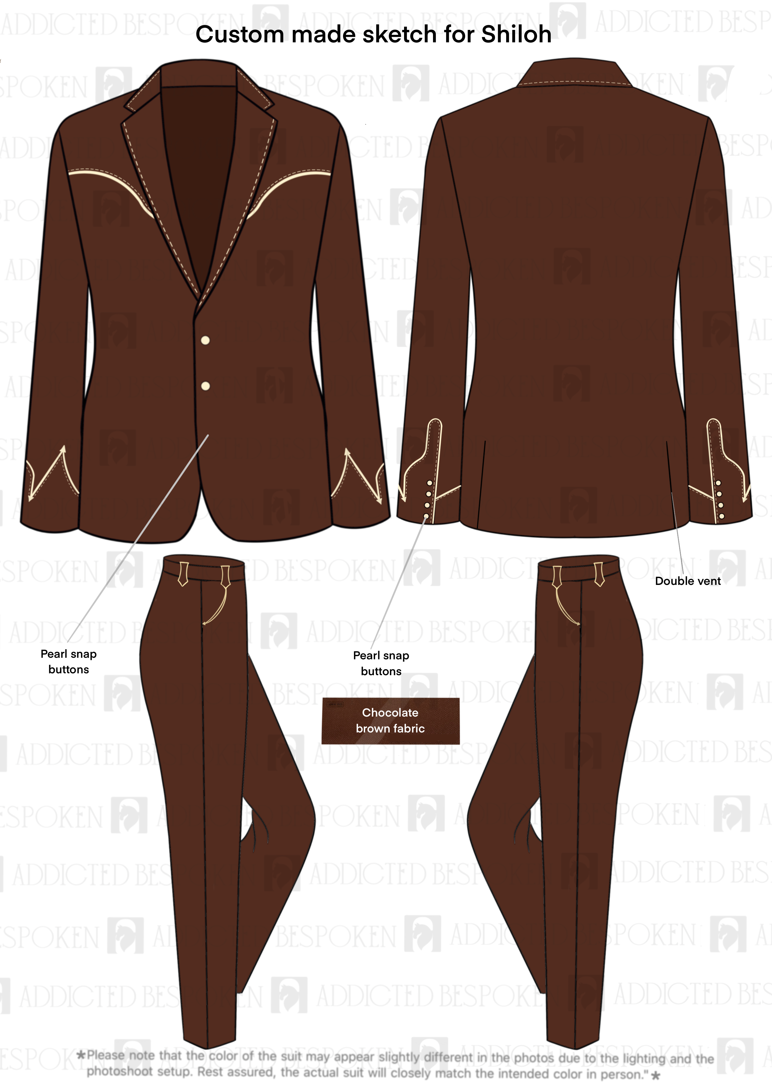 Custom Made 2pc suit + Shirt for Shiloh