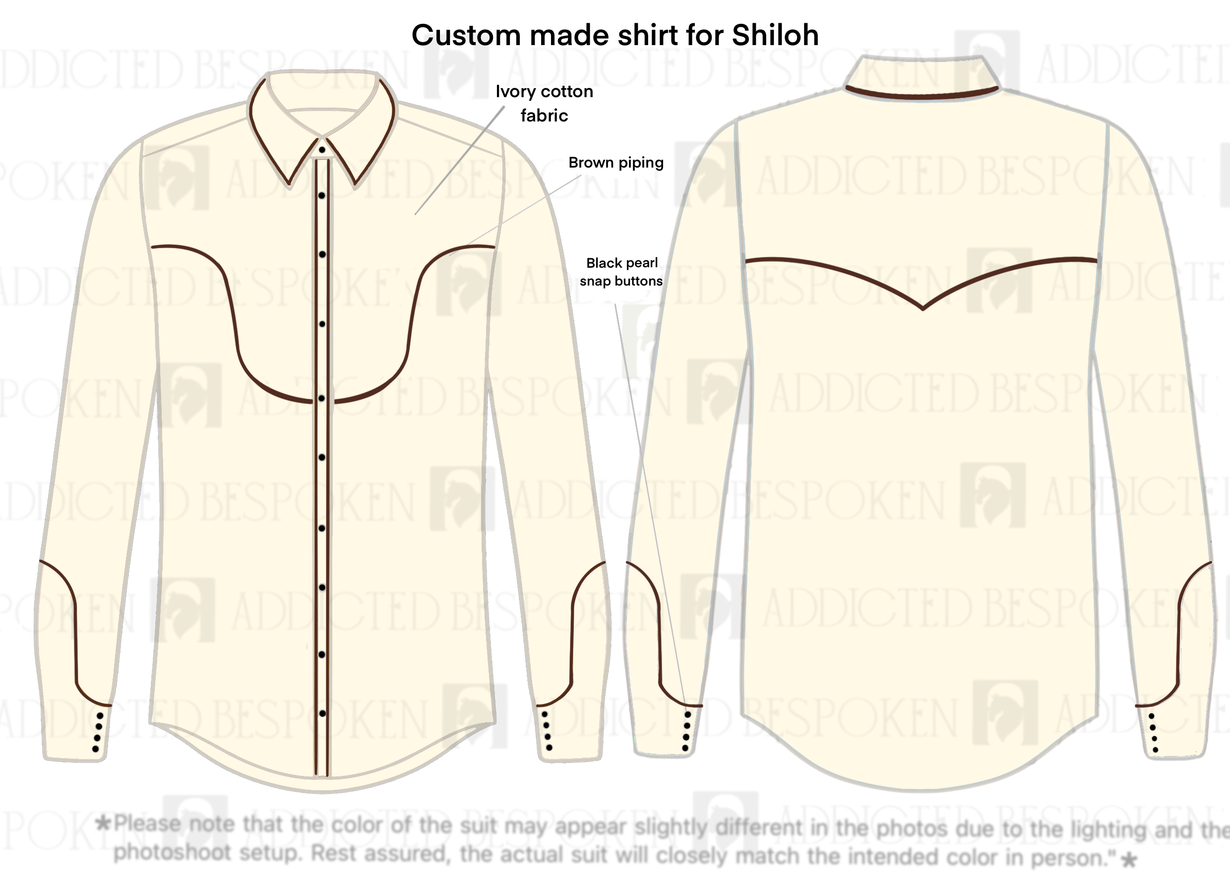 Custom Made 2pc suit + Shirt for Shiloh
