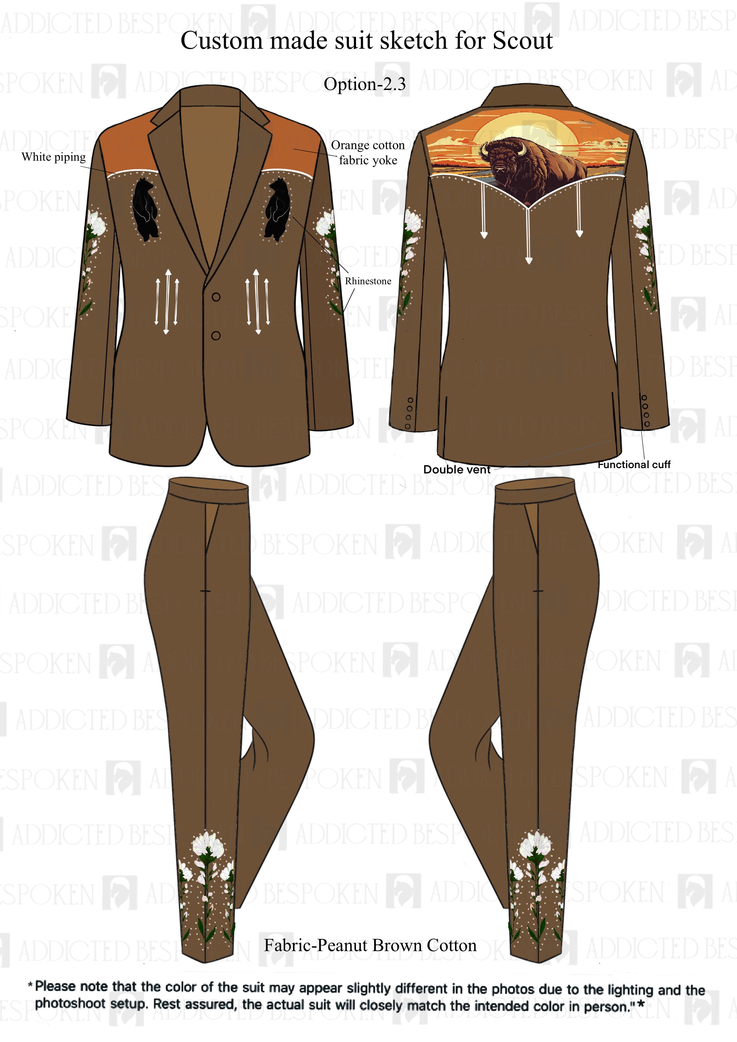 Custom Made 2pc suit for Scout