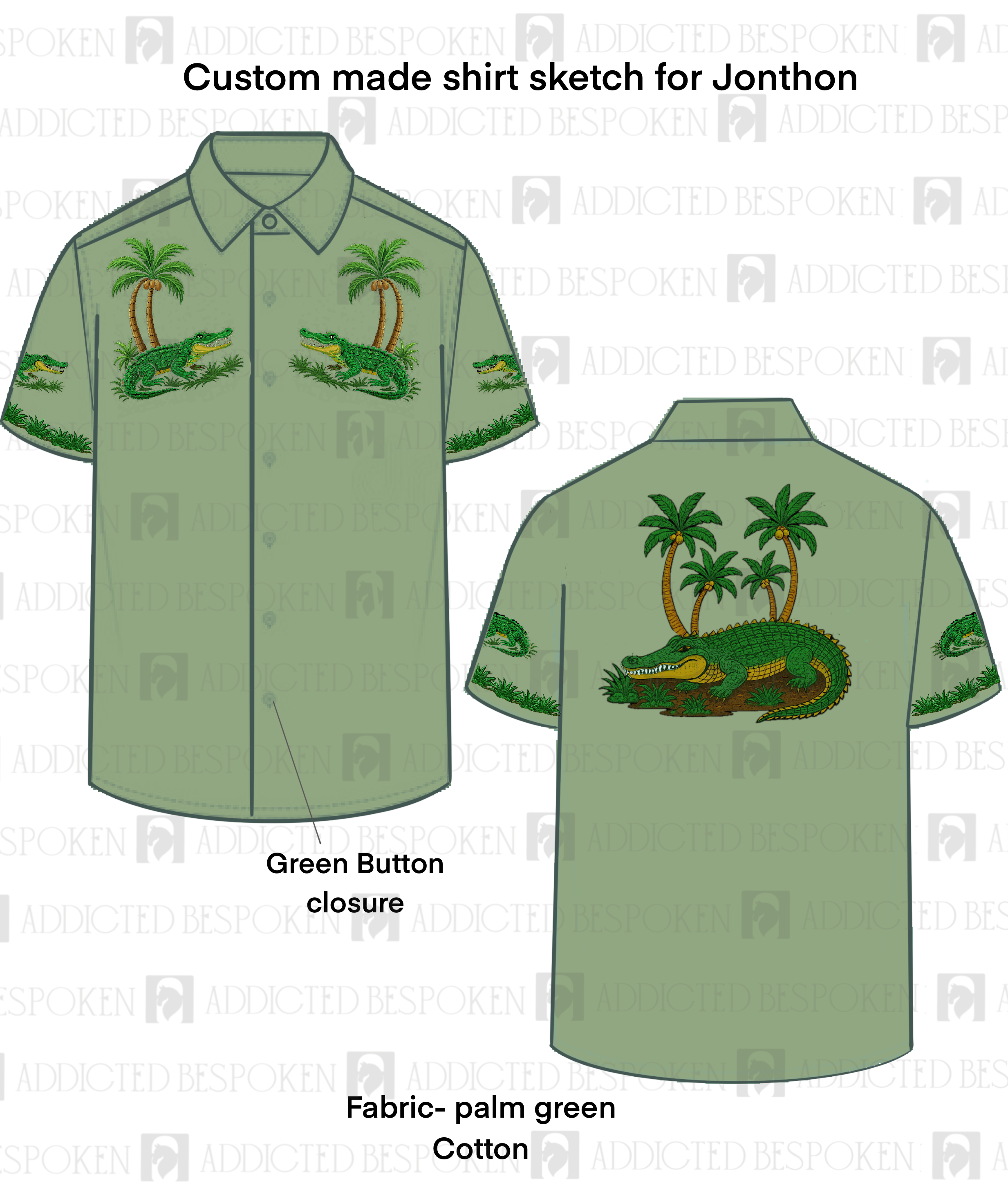 Custom Made Embroidered Shirt for Jon