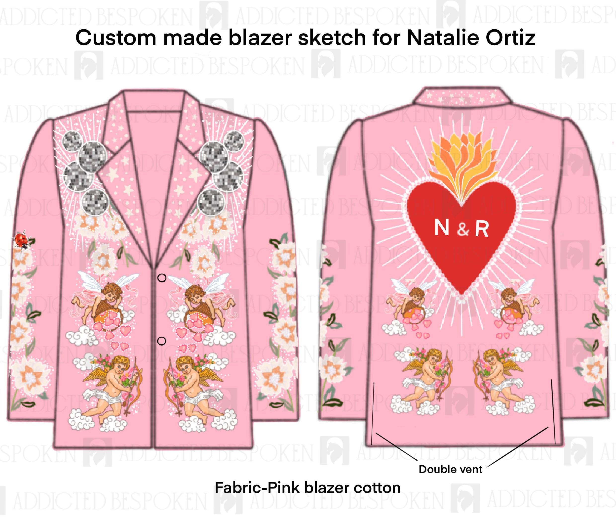 Custom Made Embroidered Jacket for Natalie