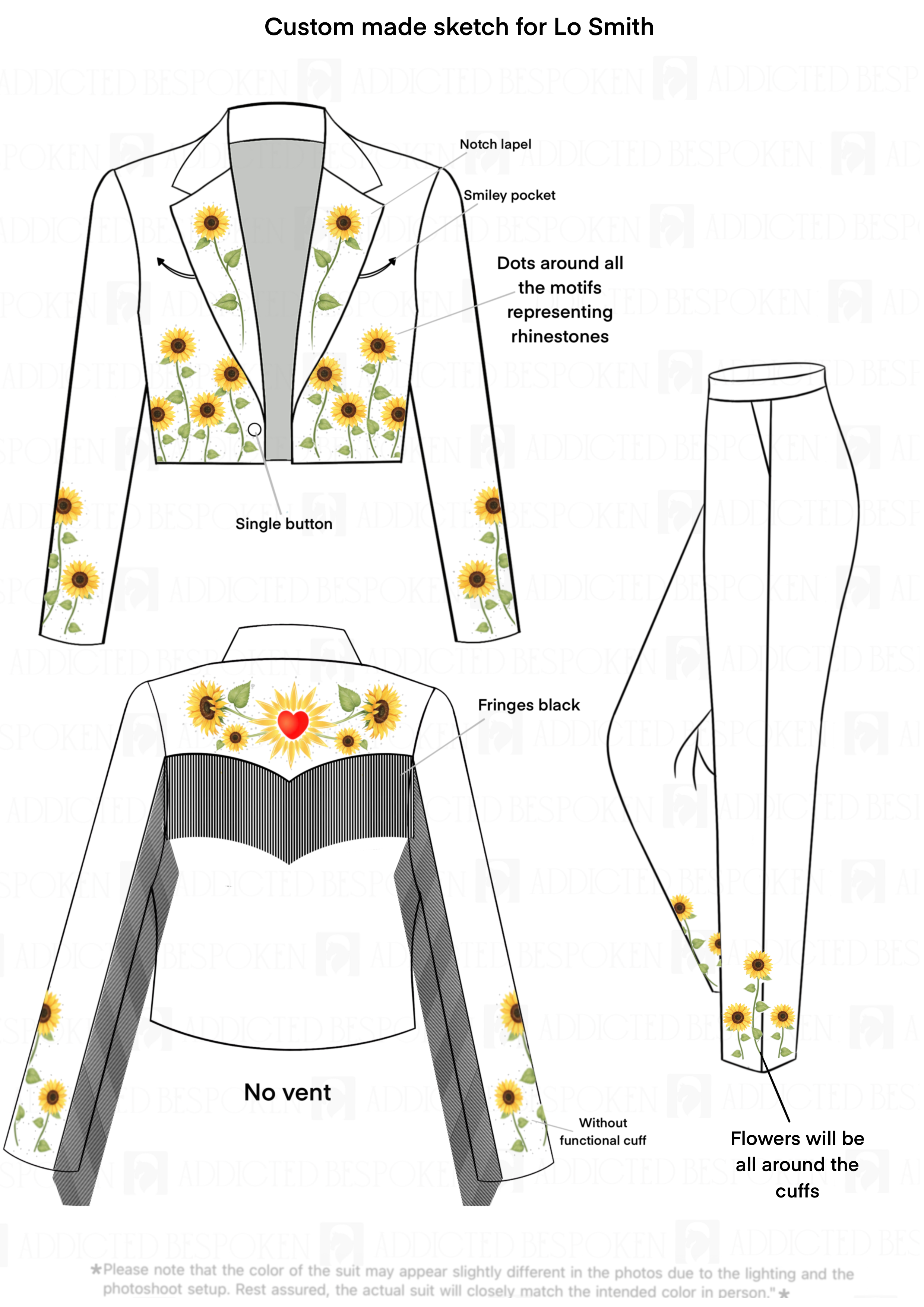 Custom made 2pc suit for Lo Smith