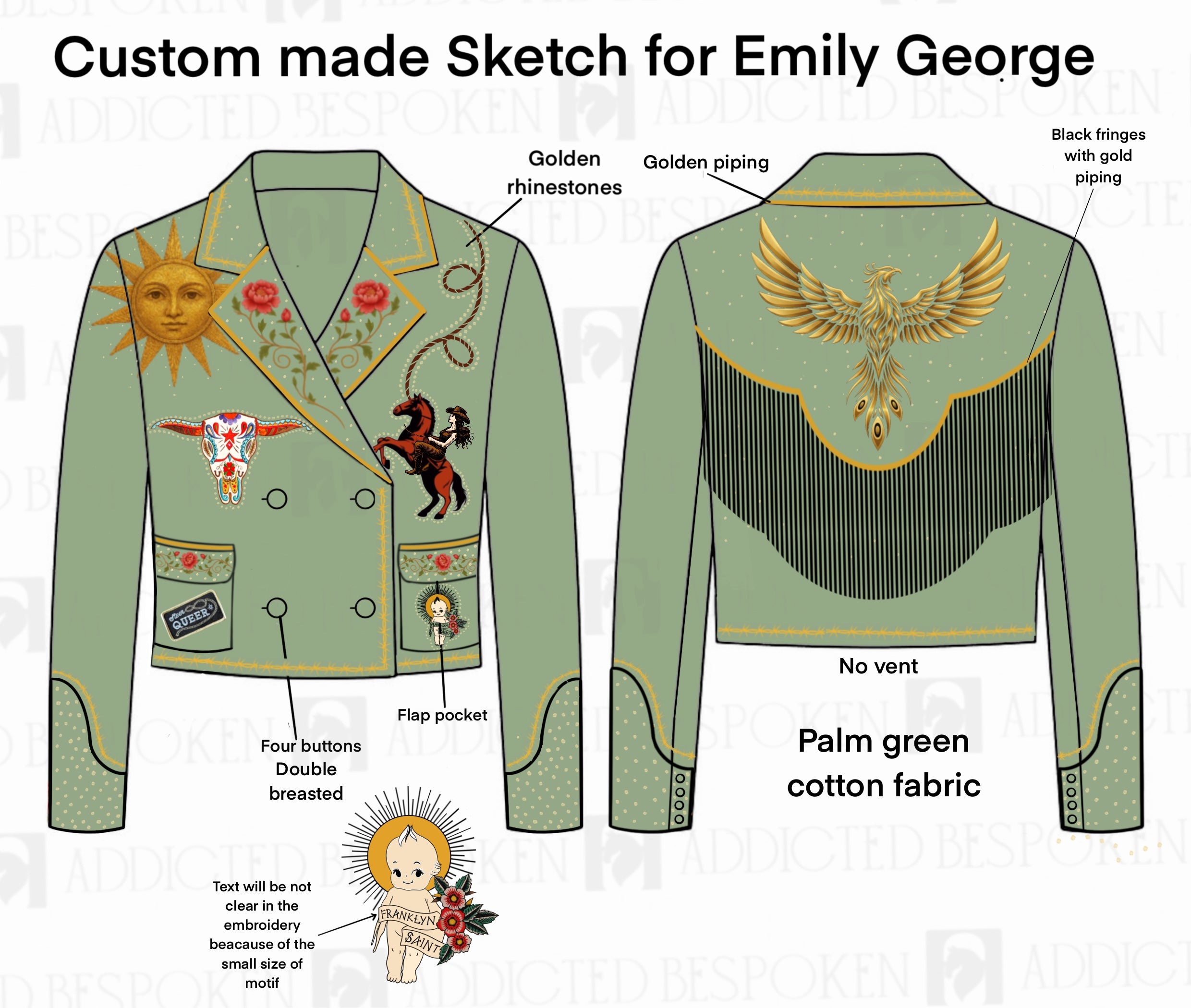 Custom Made 2pc suit for Emily