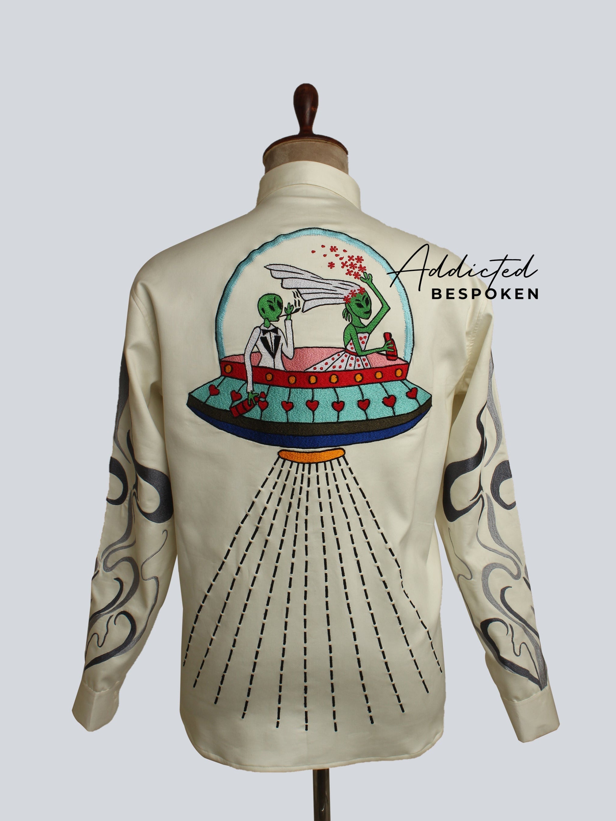 Alien Cactus Embroidered Shirt Addicted Bespoken