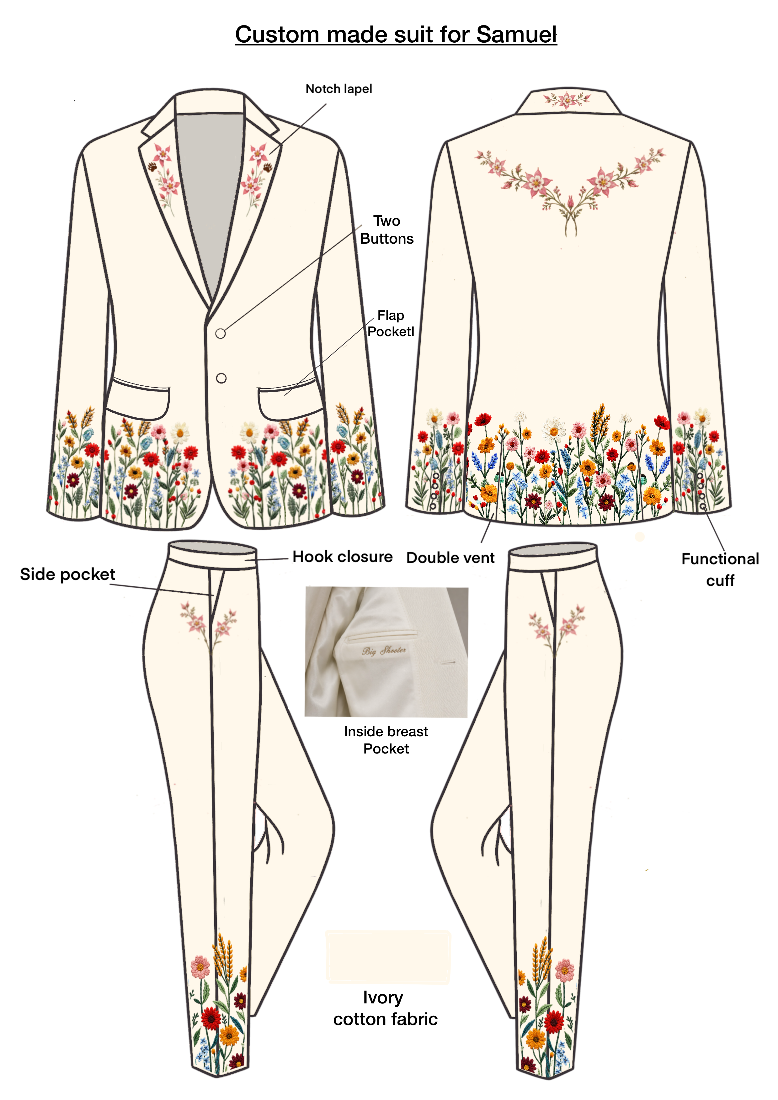 Custom made Suit for Samuel Peanut Brown (2 pc + Shirt ) Addicted Bespoken