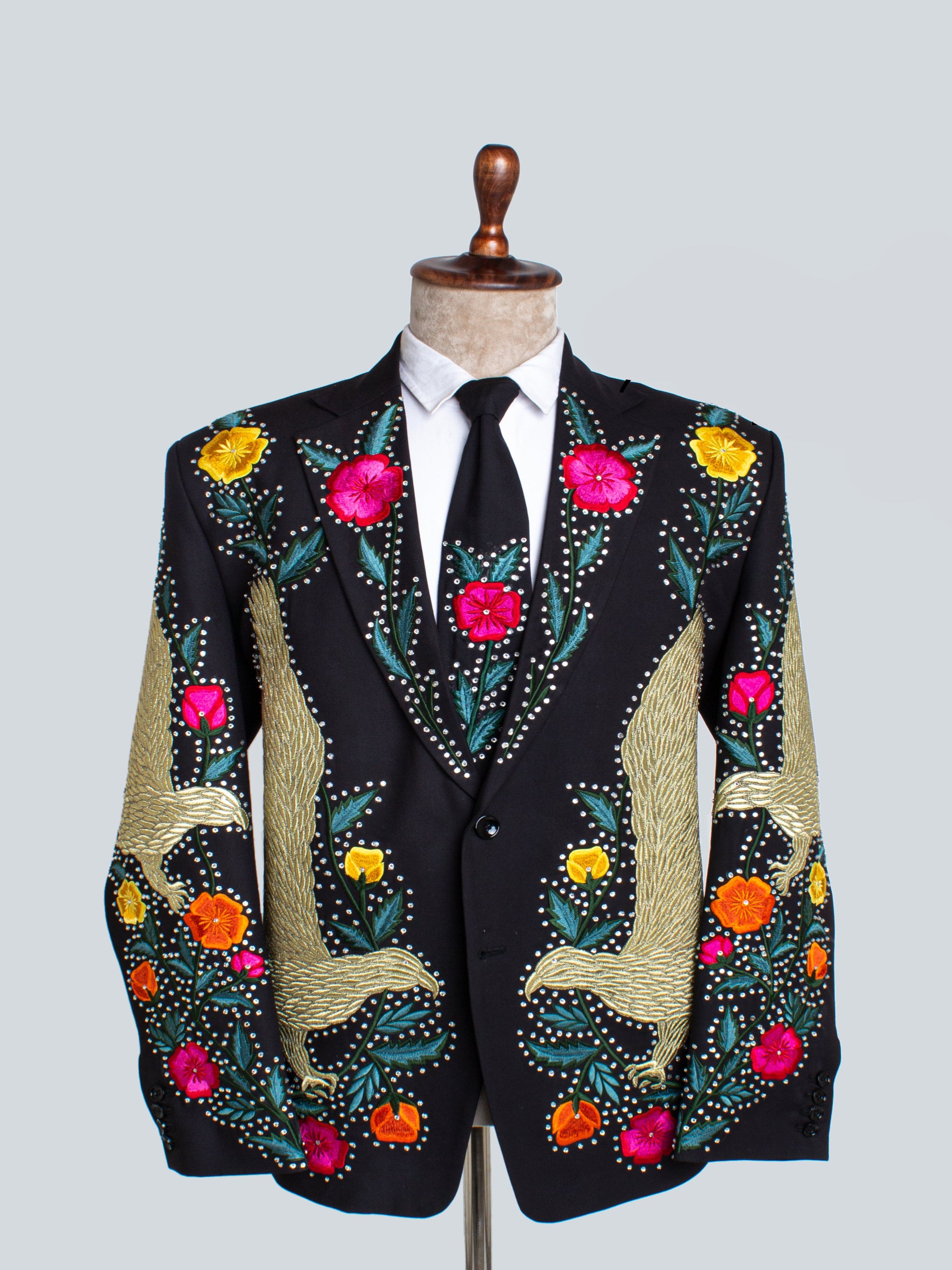 Eagle Embroidered Western Suit