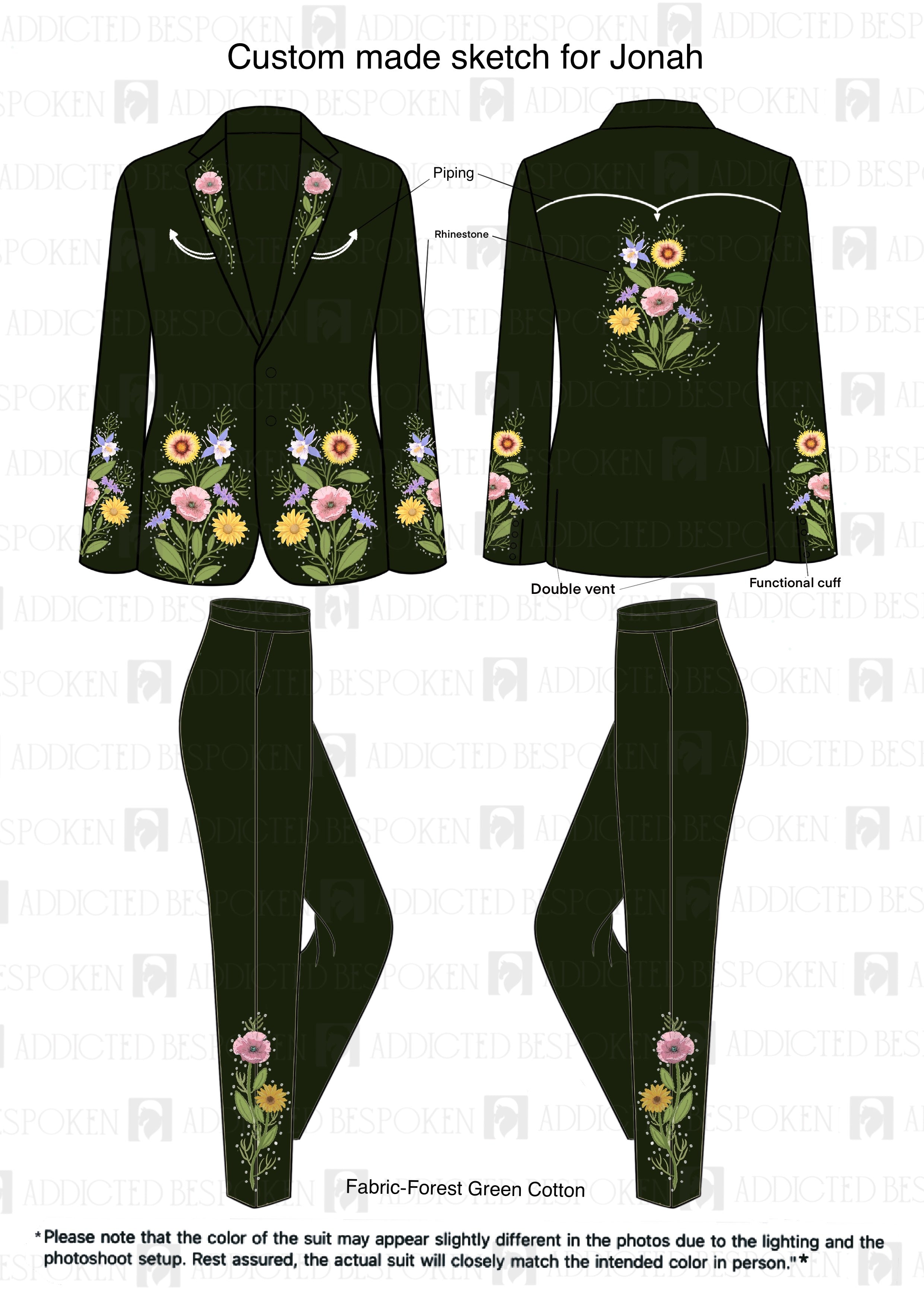 Custom made 2pc Suit for Jonah