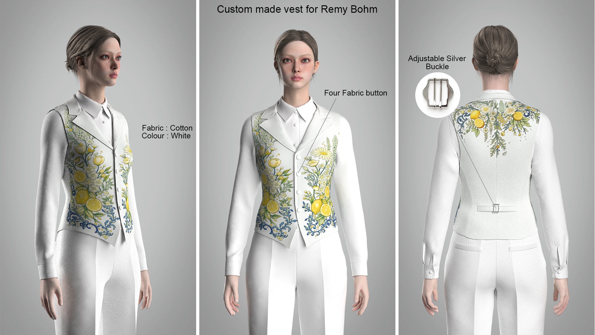 Custom Made 3 Piece Embroidered Suit for Remy Addicted Bespoken