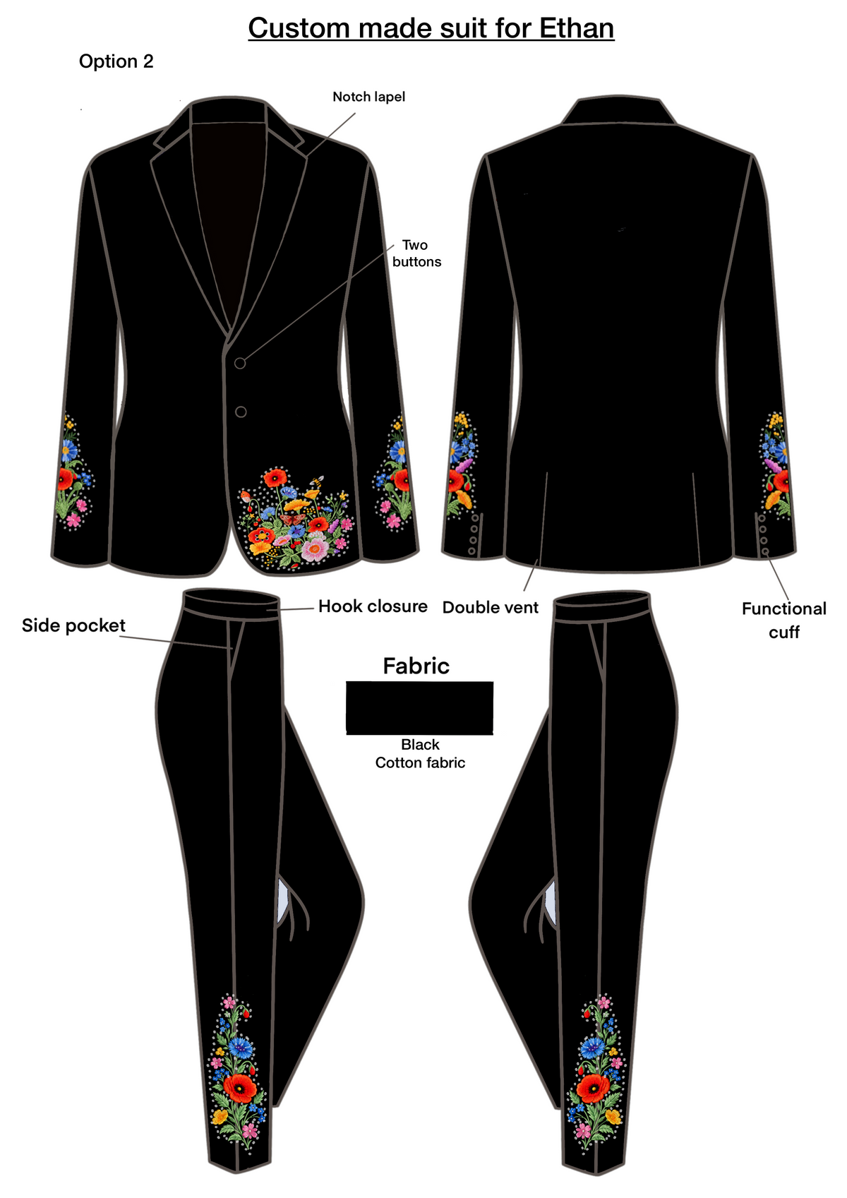 Custom made 2pc suit for Ethan Addicted Bespoken