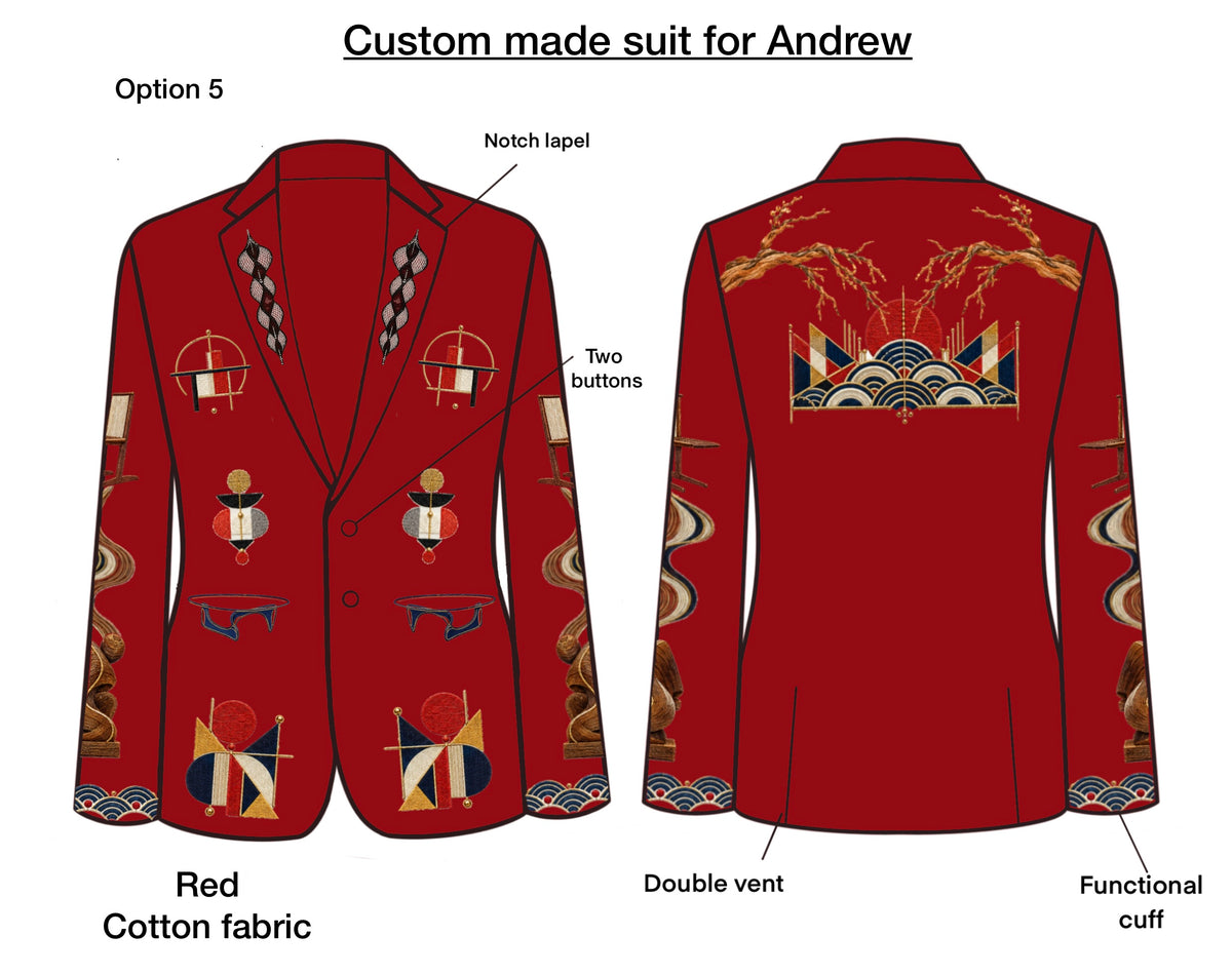 Custom made Jacket for Andrew Addicted Bespoken