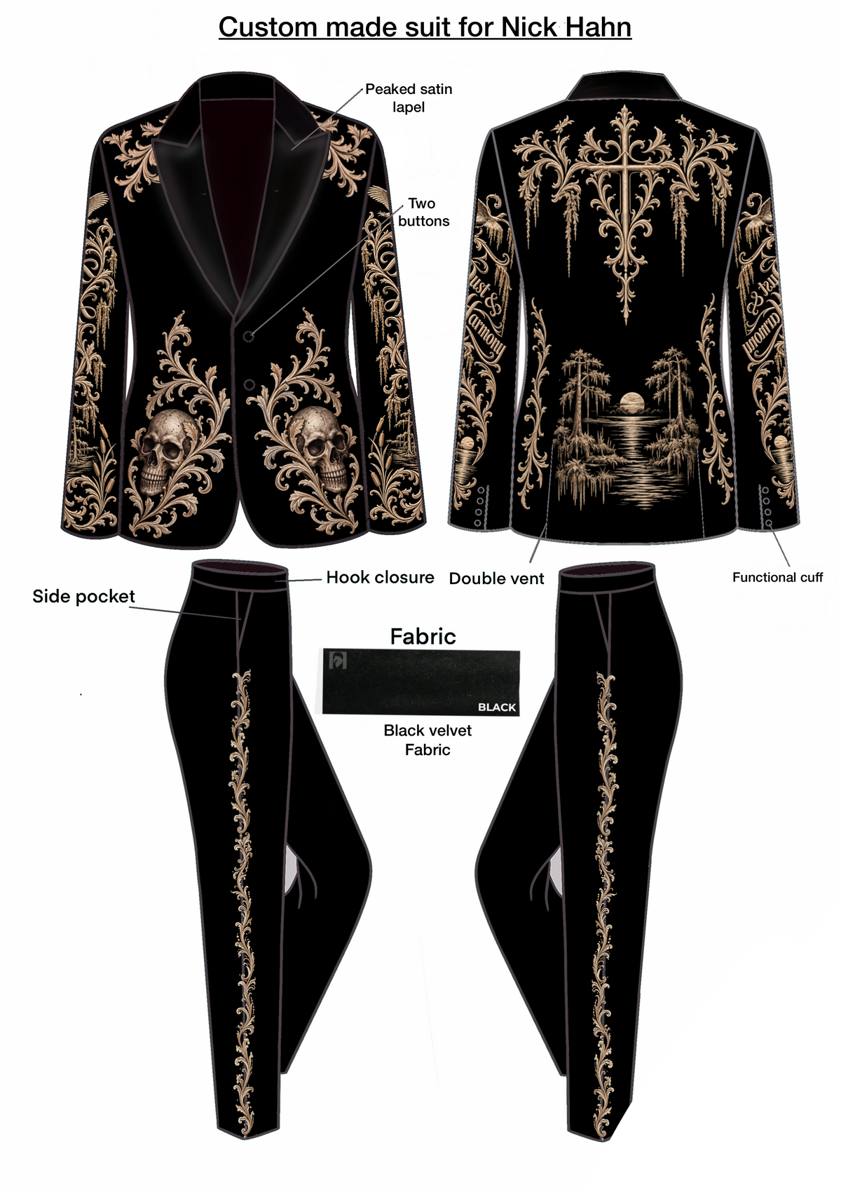 Custom Made 3 pc Suit for Nick Hahn Addicted Bespoken