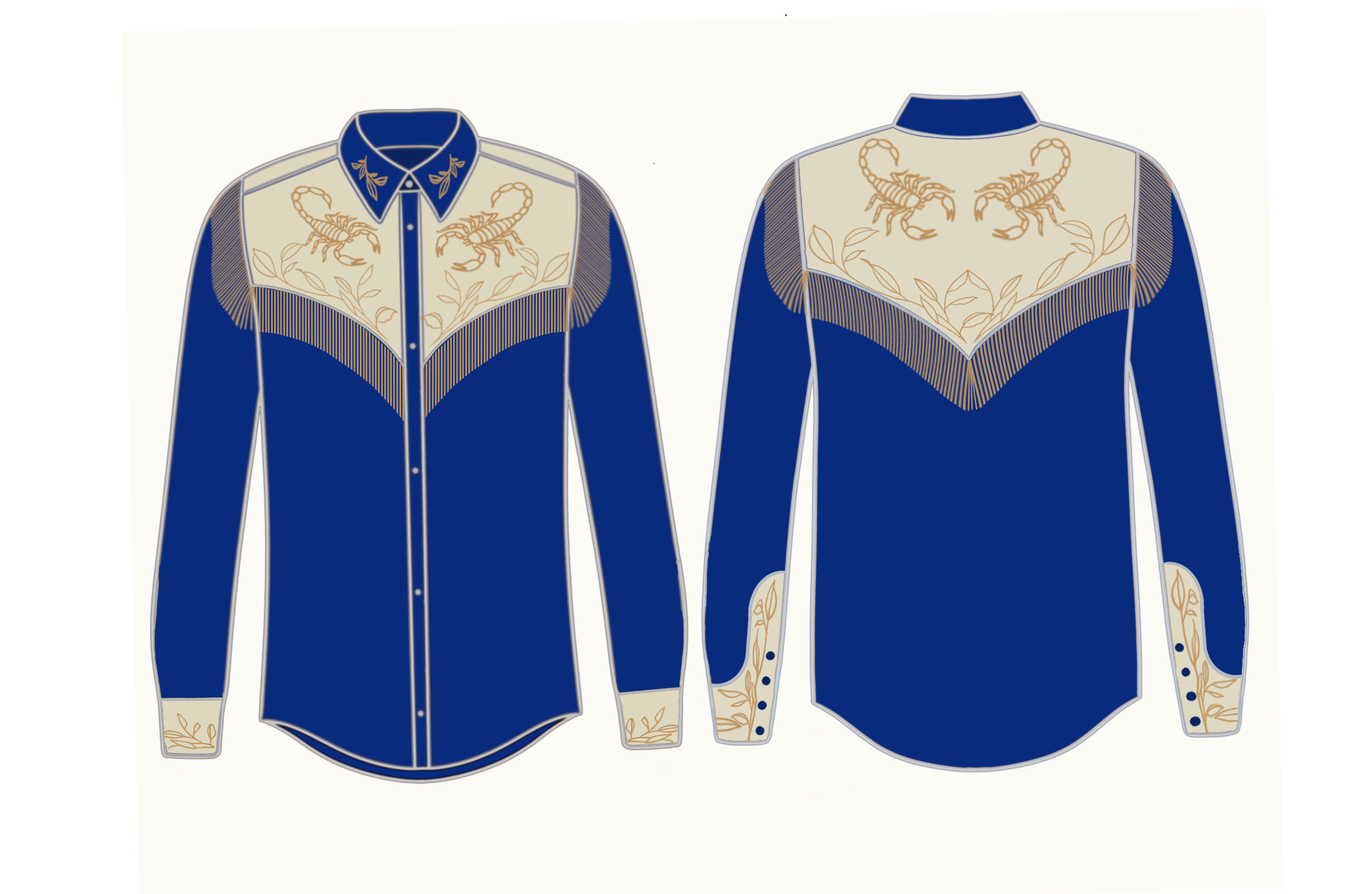 Custom Made Embroidered Shirt for Natalia Addicted Bespoken
