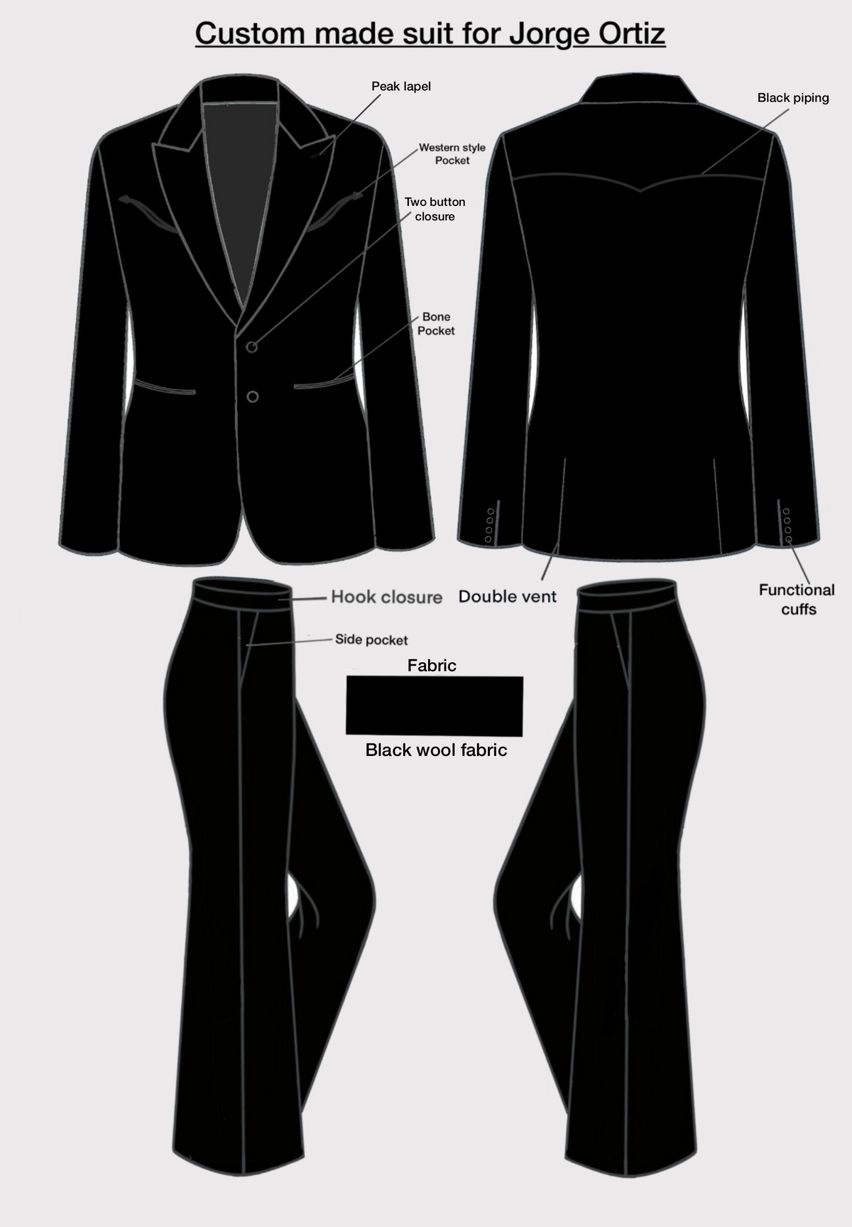 Custom Made Vest + Wool Fabric Upgrade For Jorge Ortiz Addicted Bespoken