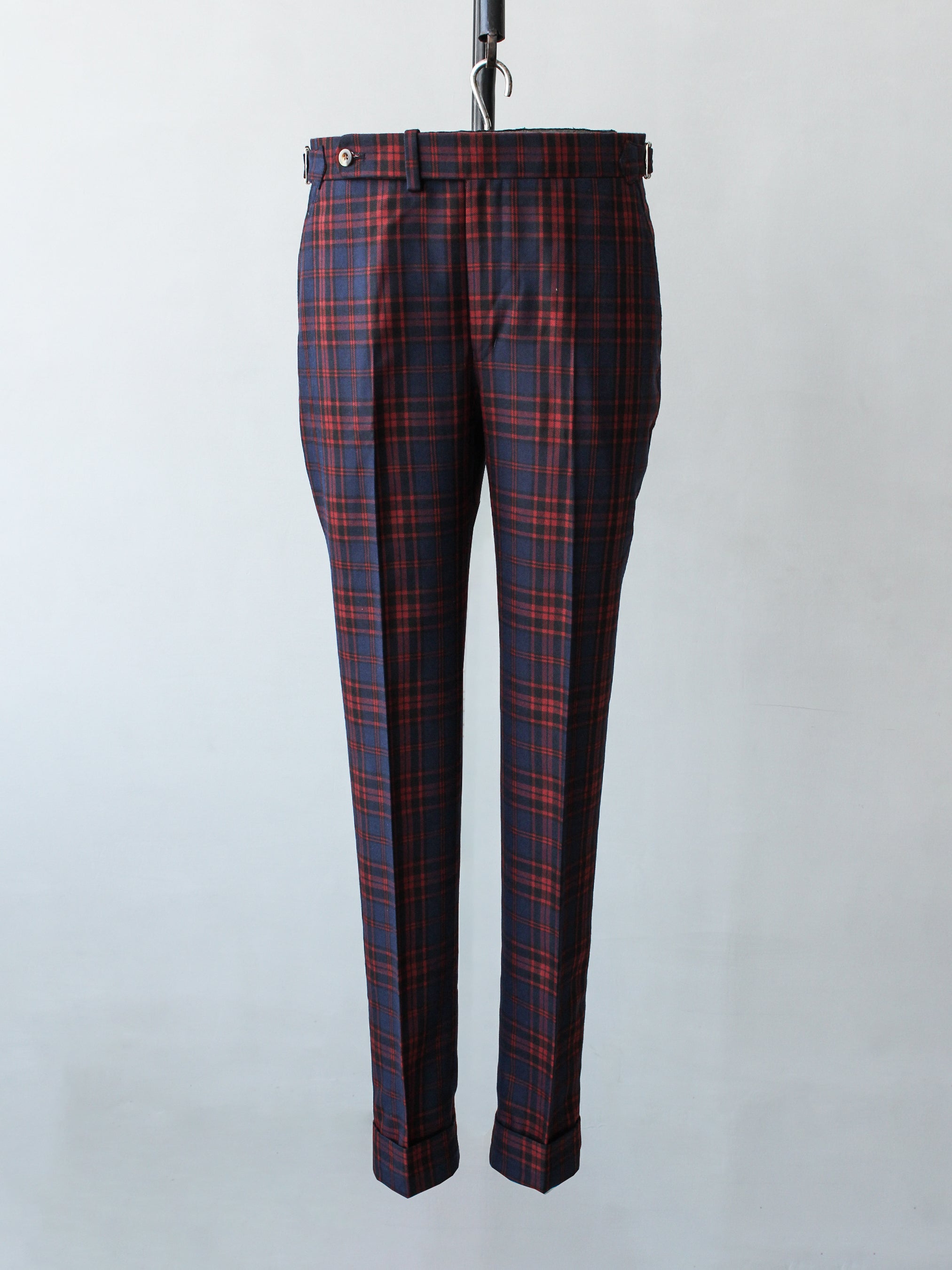 strapless open back dress Harbor Pant Stretch Twill Royal Stewart Tartan Plaid 44 / Red / 34