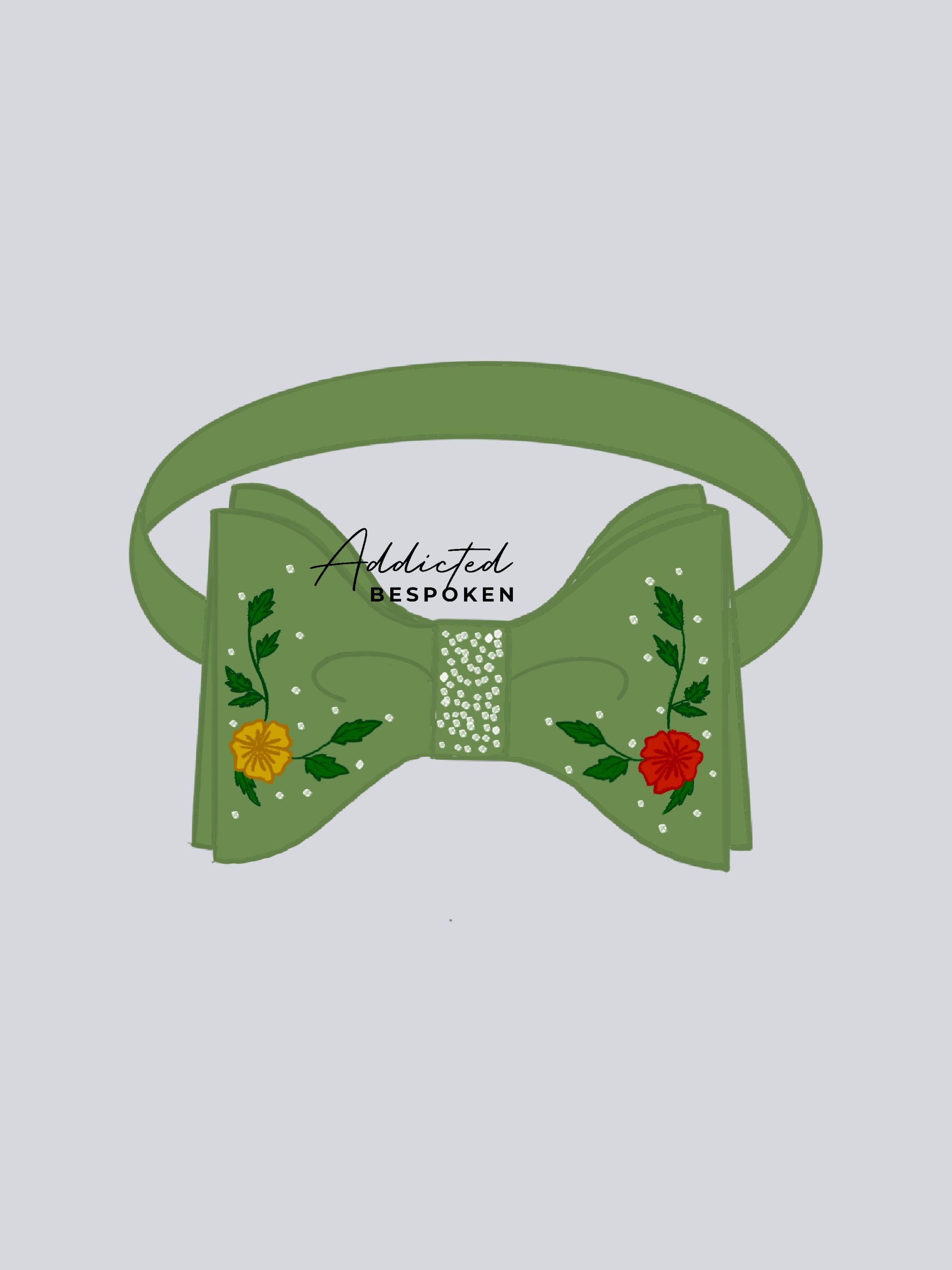 Verdant Blooms Bow Tie