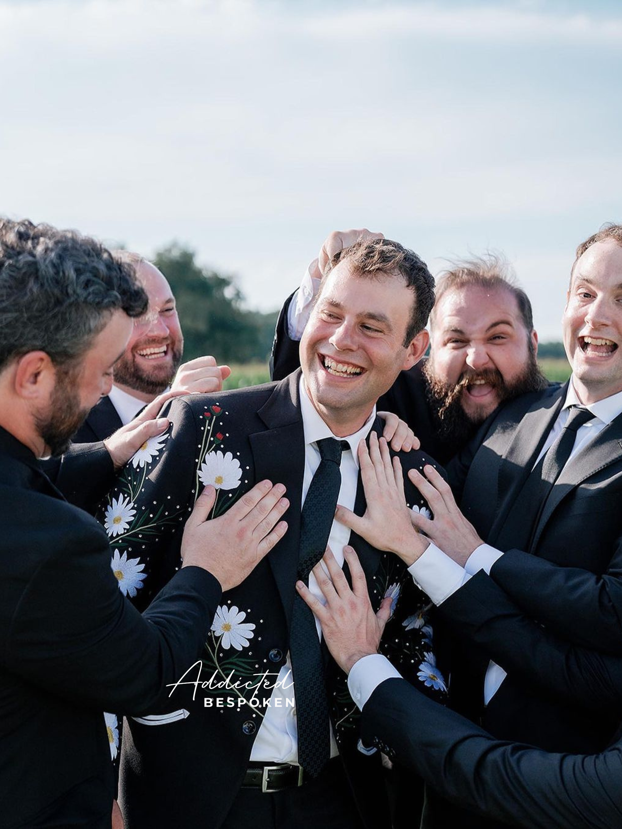 Daisy Embroidered Floral Suit Addicted Bespoken