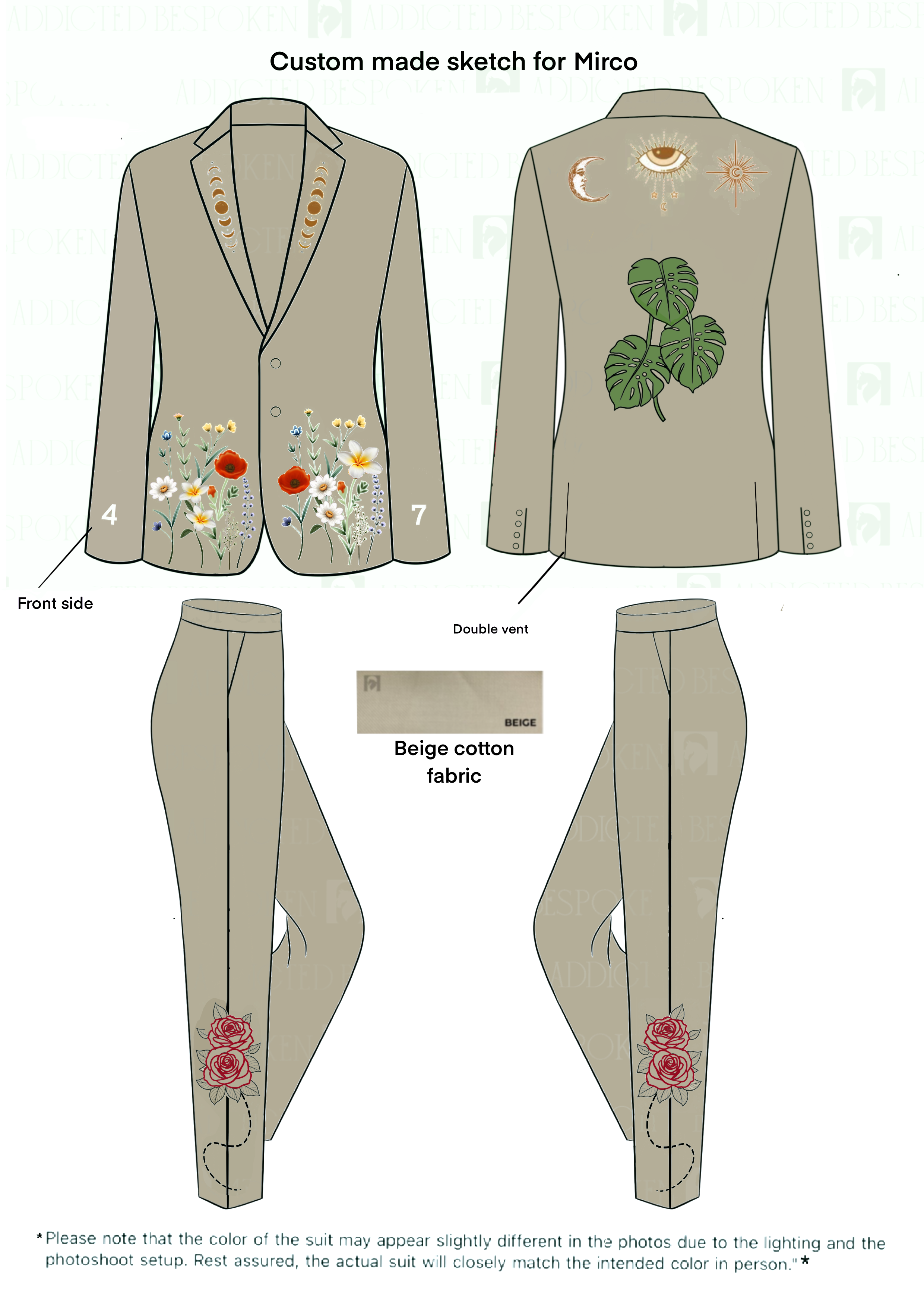 Custom Made 2pc suit for Mirco