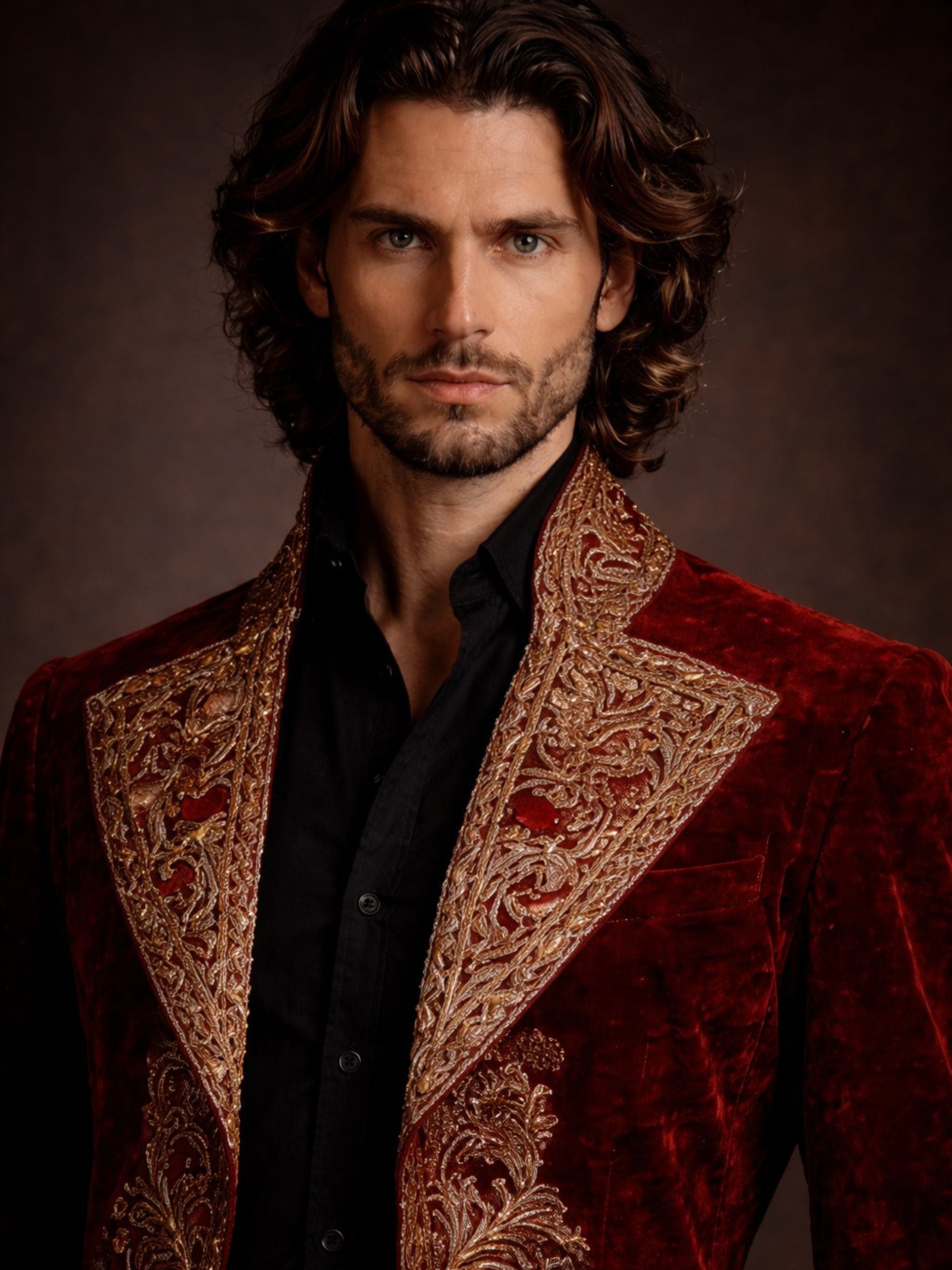 Royal Red Gold Embroidered Court Coat Addicted Bespoken