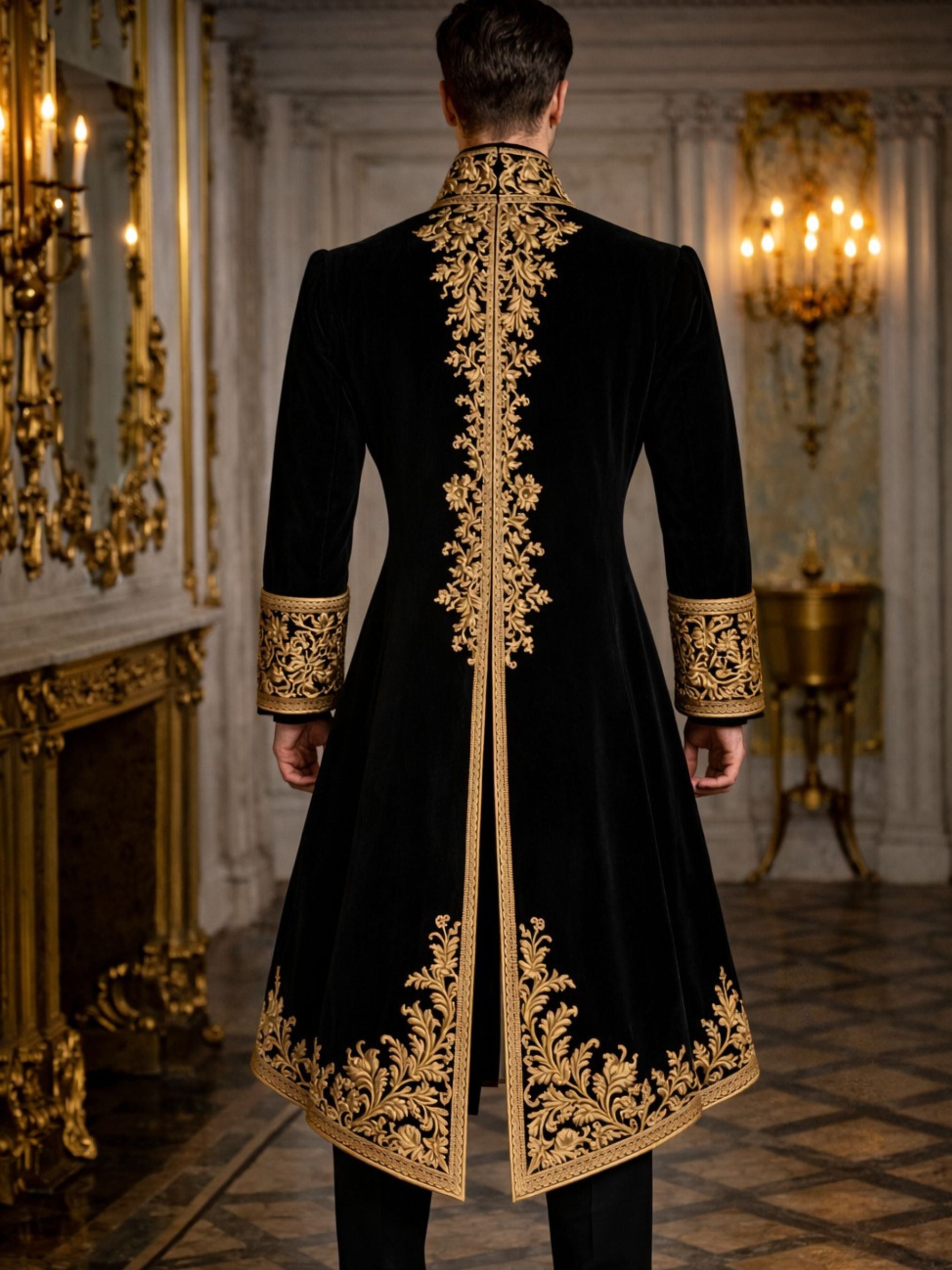 Royal Gold Embroidered Court Coat Addicted Bespoken