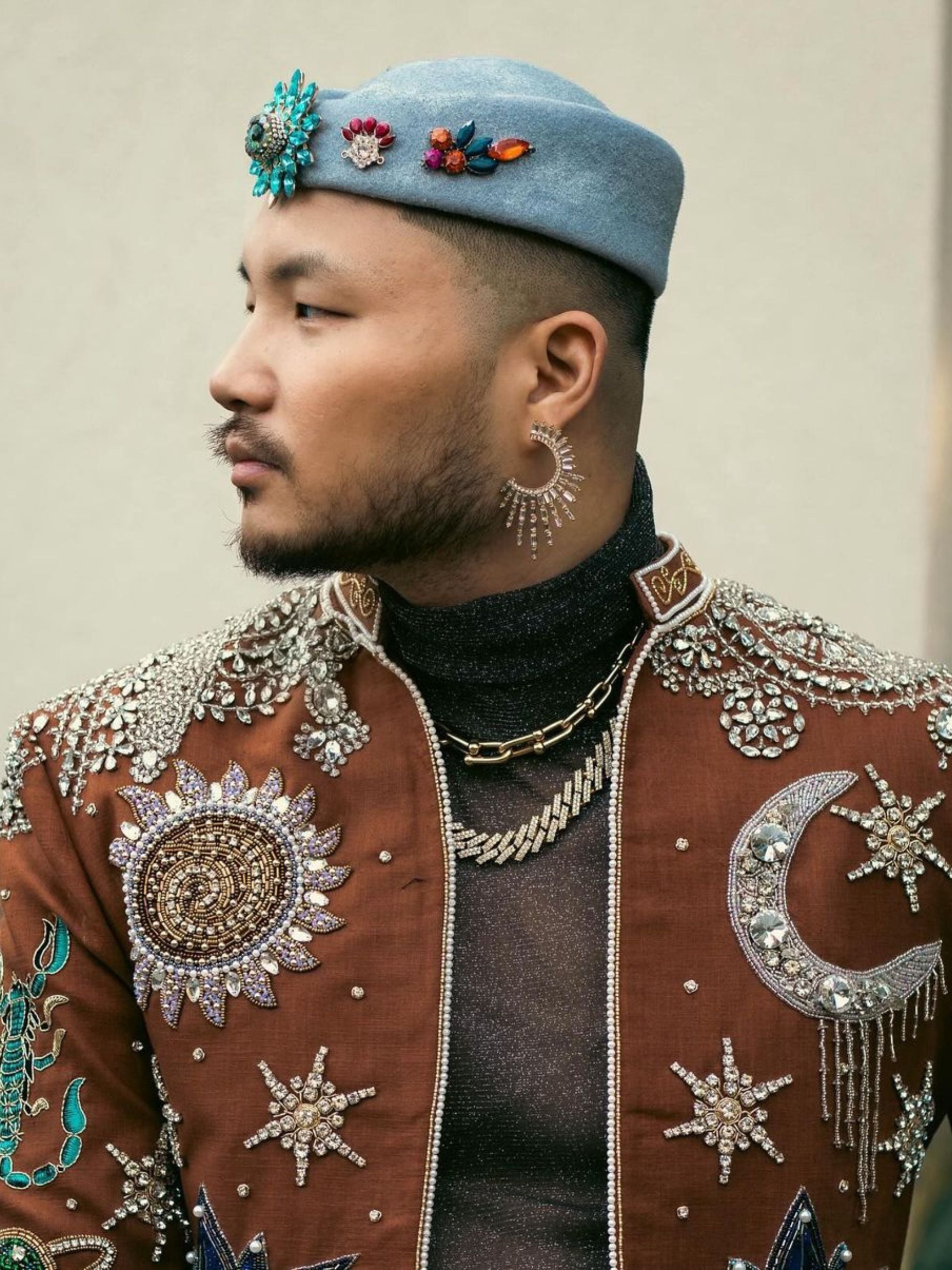 Celestial Themed Embroidered Jacket Addicted Bespoken