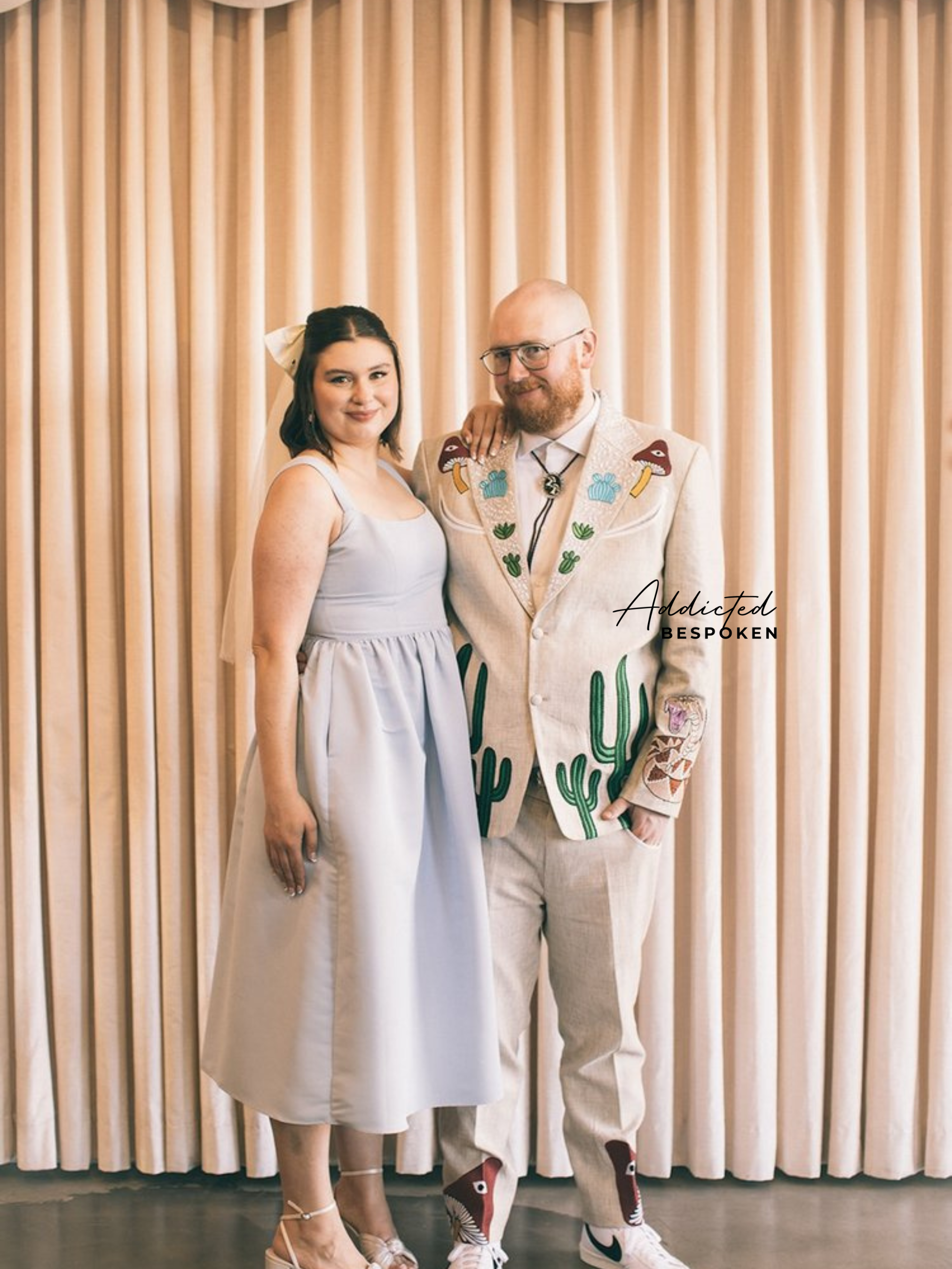 Cactus & Snake Embroidered Western Suit | Addicted Bespoken Custom Pants Only / Linen / Dark Brown Cactus & Snake Embroidered Western Suit | Addicted Bespoken Custom Pants Only / Linen / Dark Brown
