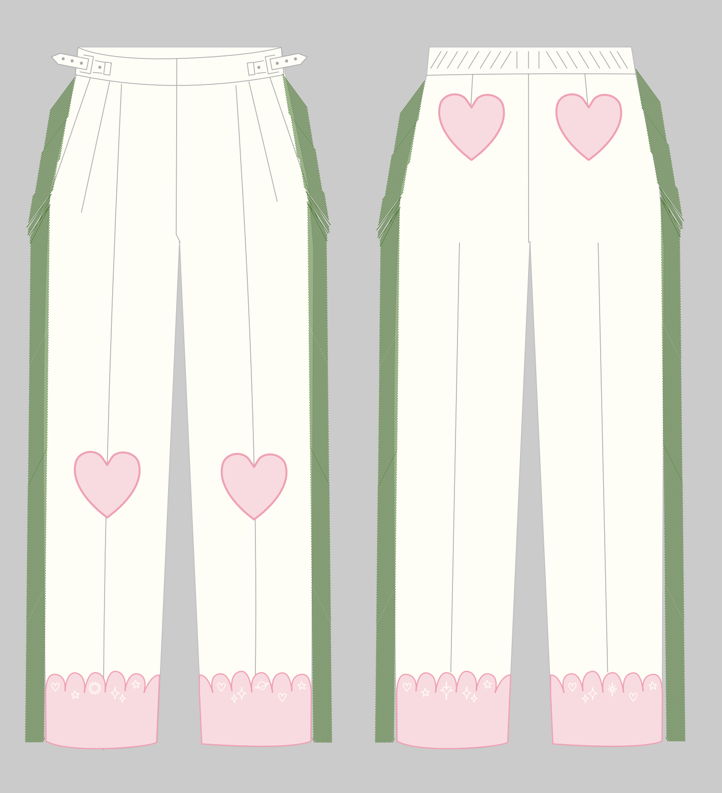 Custom Mae Embroidered Vests and Pants for Bright and Q