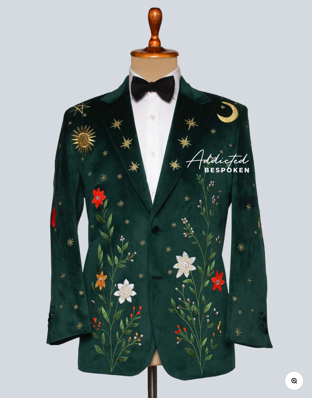 Custom Made Embroidered Jacket for Adam (70%) Addicted Bespoken