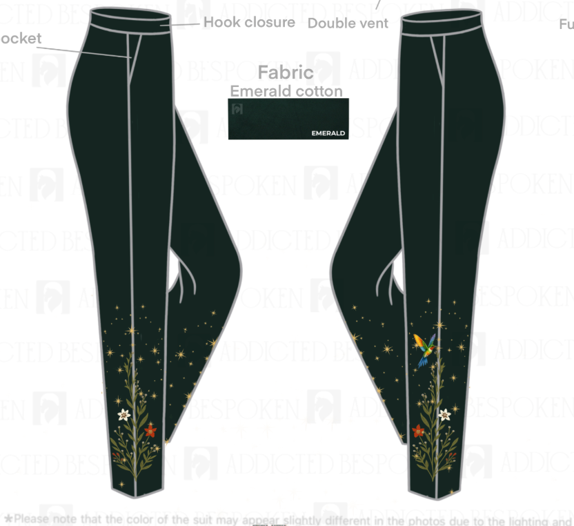 Custom Made Embroidered Vest and Pant for Rick Addicted Bespoken