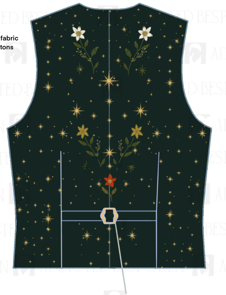 Custom Made Embroidered Vest and Pant for Rick Addicted Bespoken
