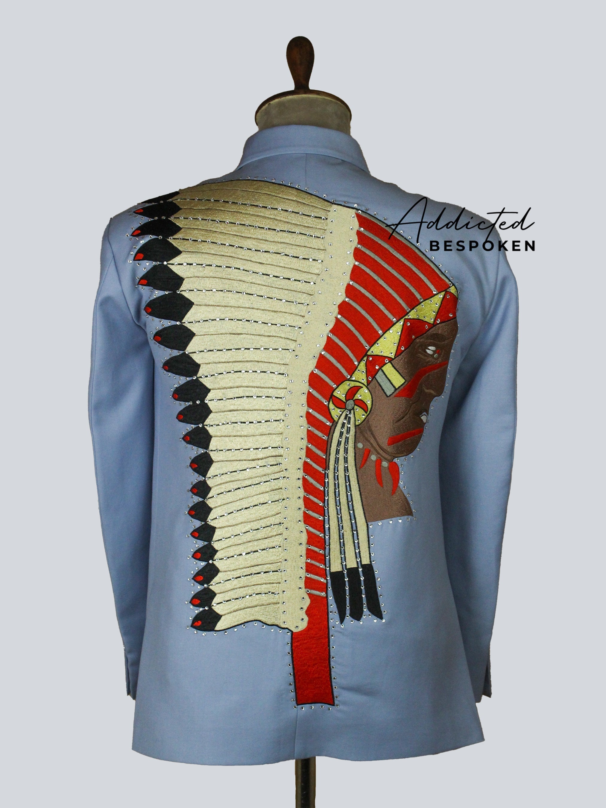 Stylish Tribal Rhinestone Suit Addicted Bespoken