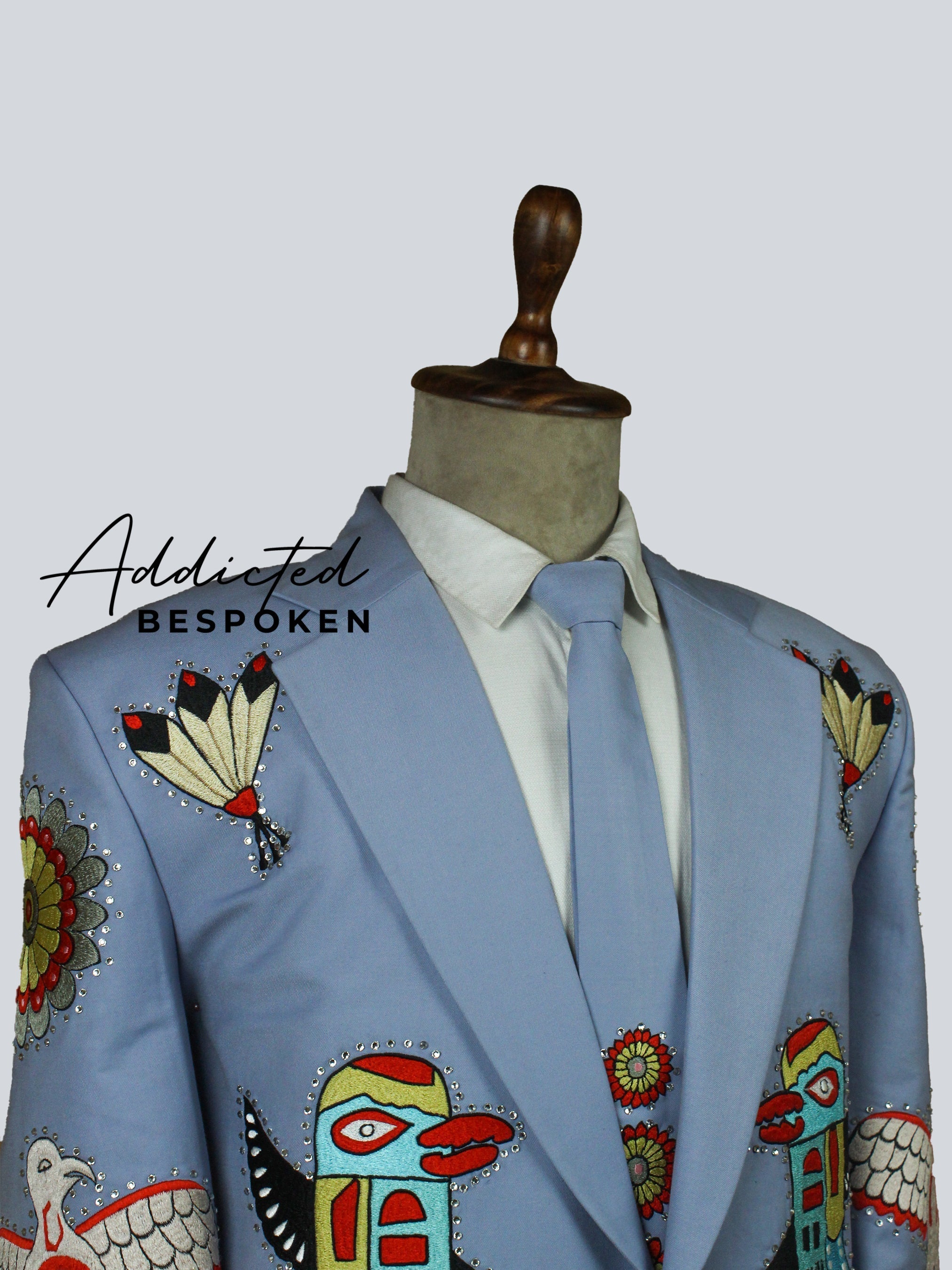Stylish Tribal Rhinestone Suit Addicted Bespoken