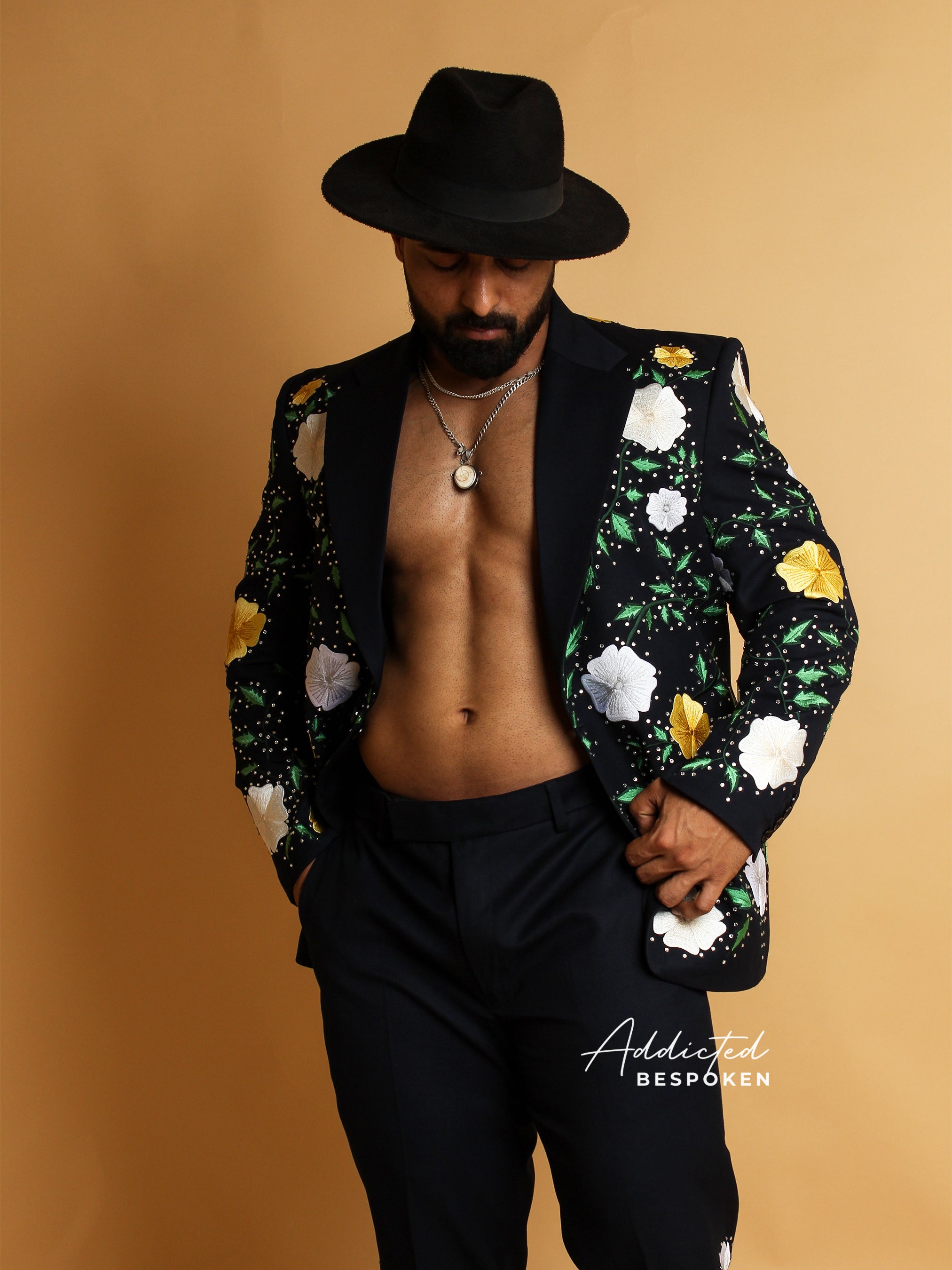 Embellished Floral Wedding Suit Addicted Bespoken