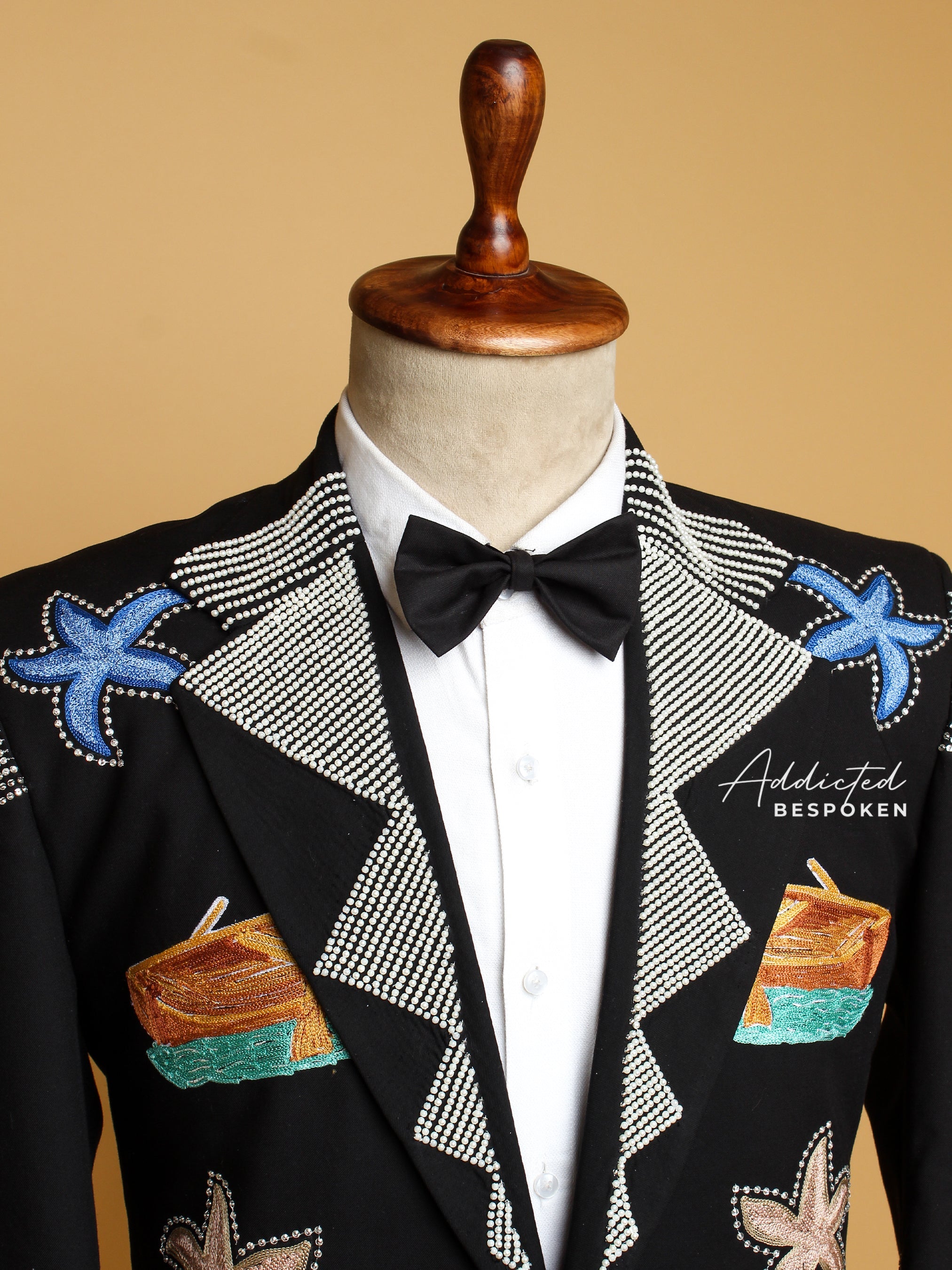 Nautical Embellished Western Blazer Addicted Bespoken