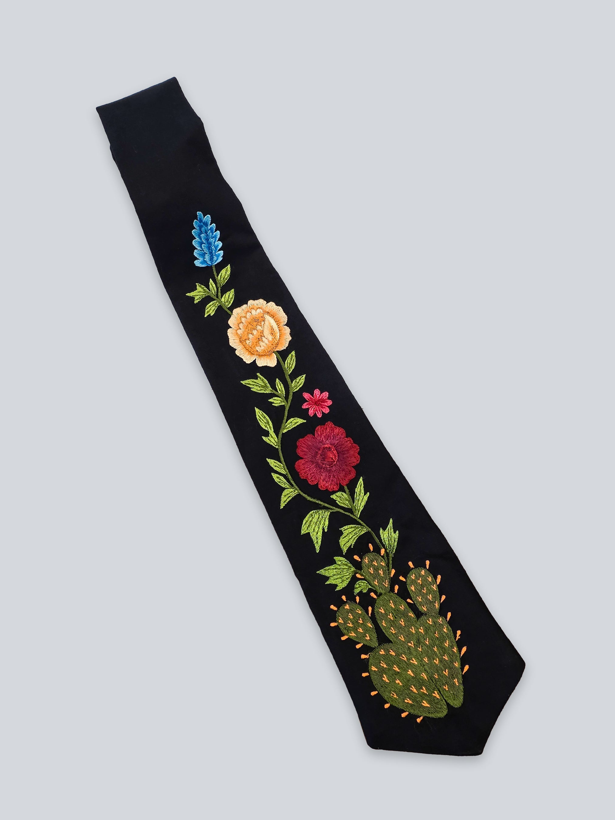 Cactus Garden Floral Neck Tie