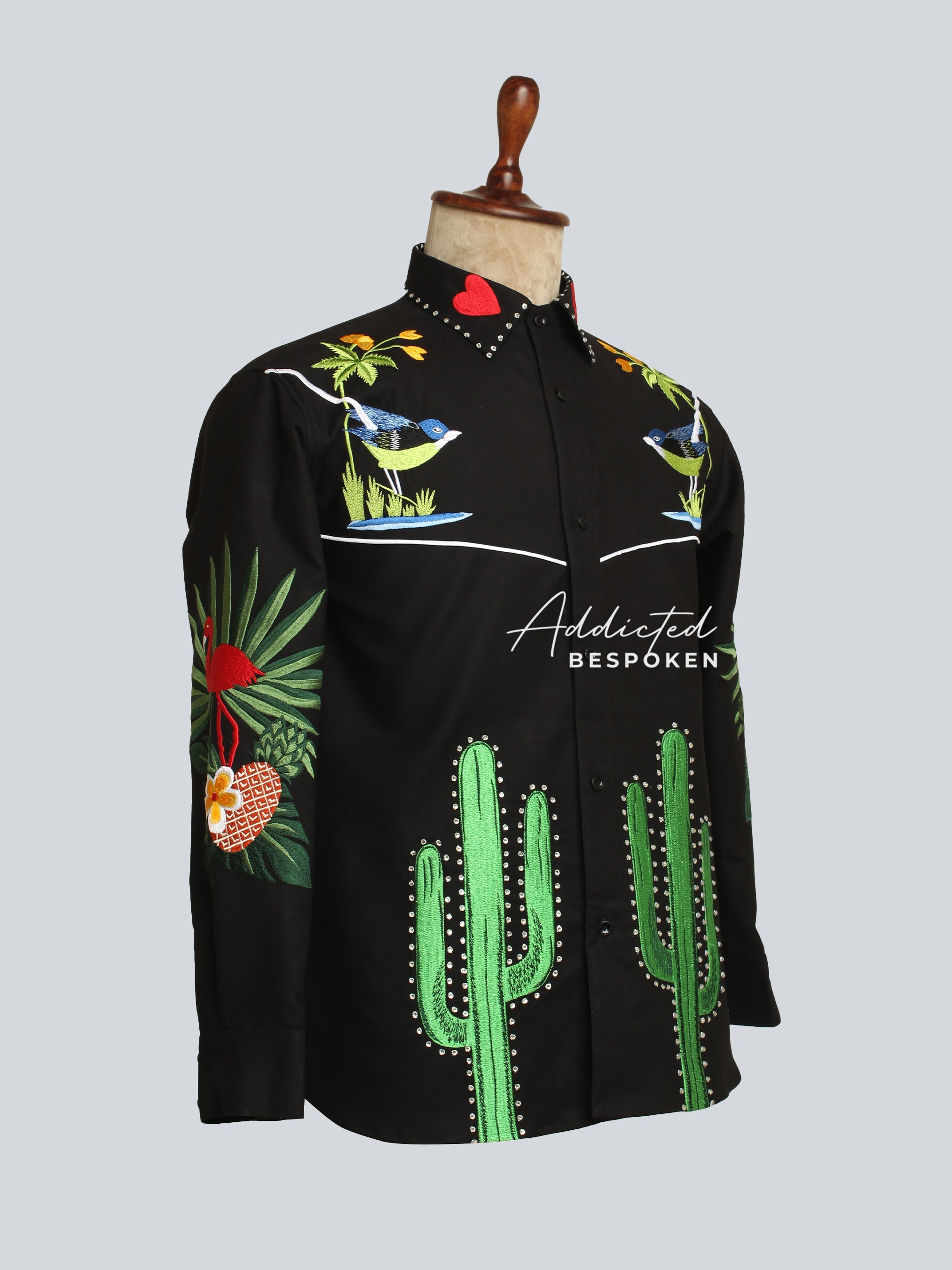 Western Bird & Cactus Shirt Addicted Bespoken