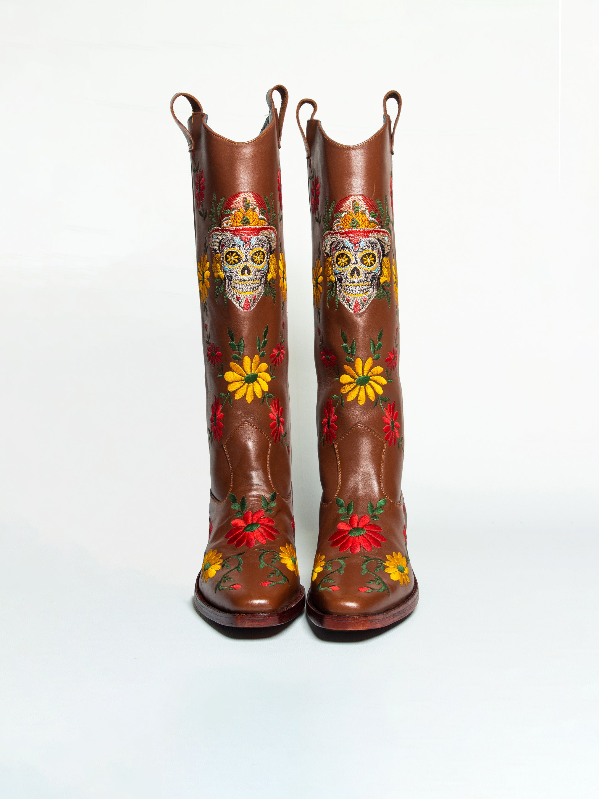 Desert Daisy Skull Boots