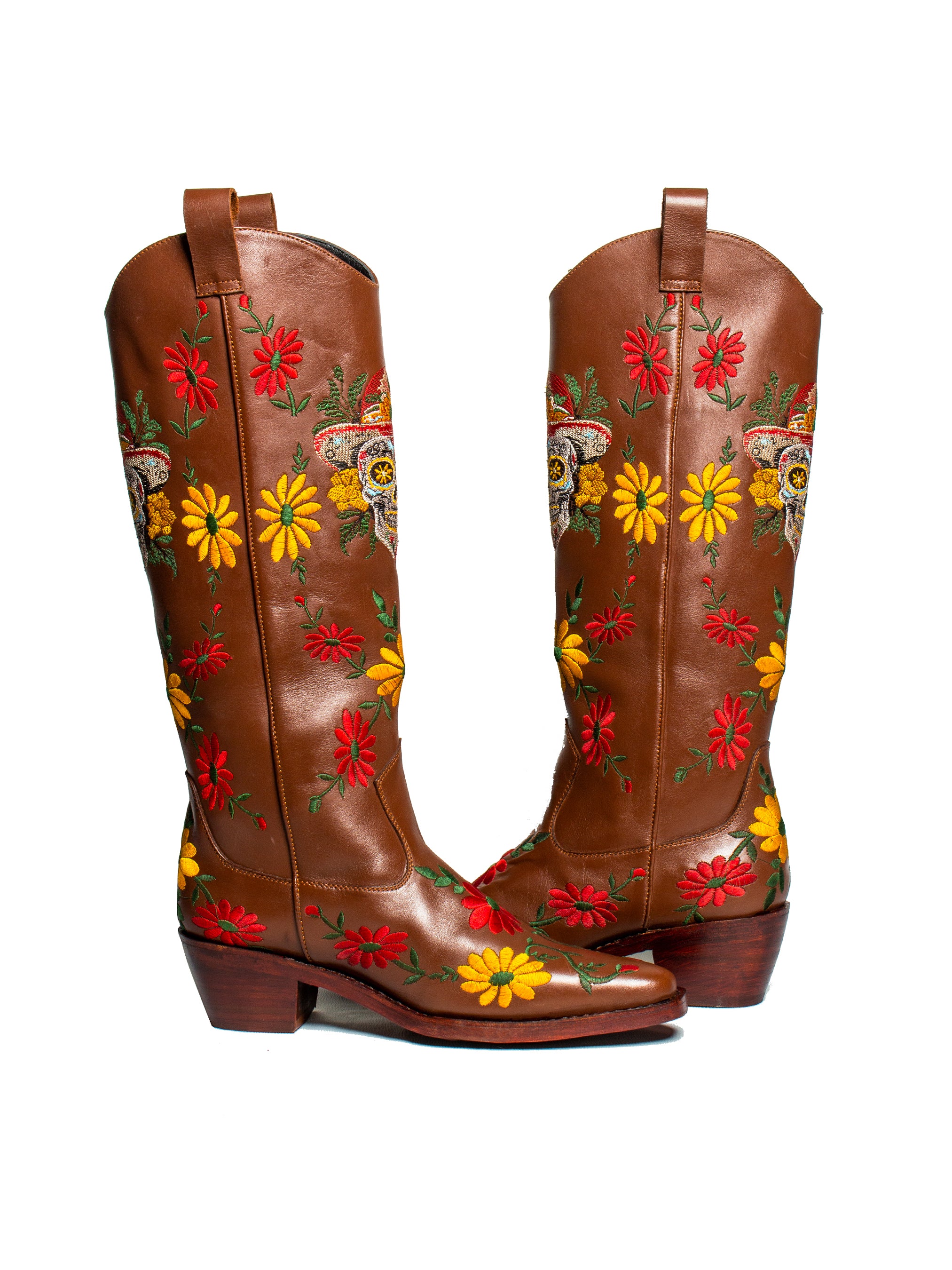 Desert Daisy Skull Boots