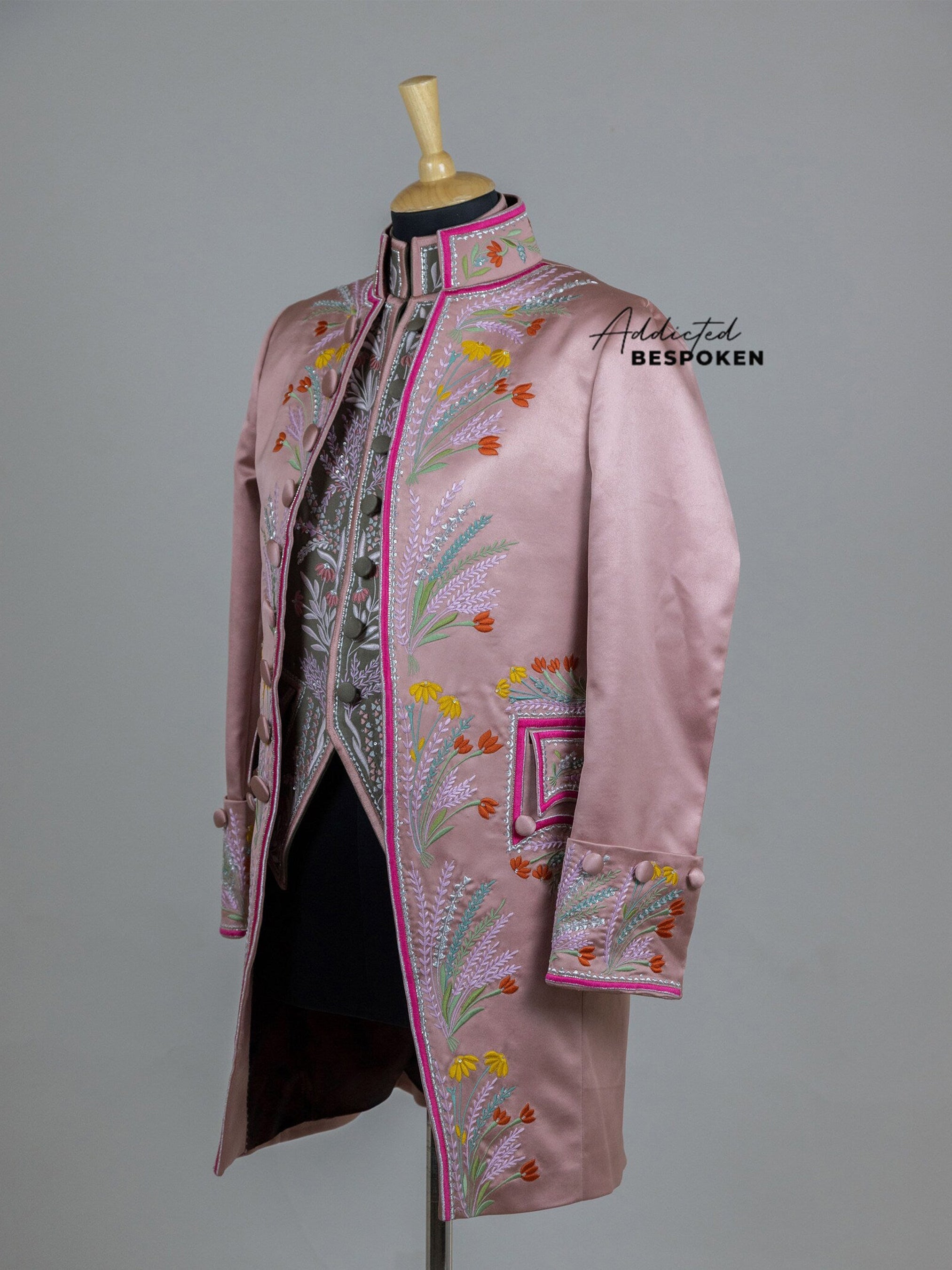 Luxurious Floral Couture Suit Addicted Bespoken