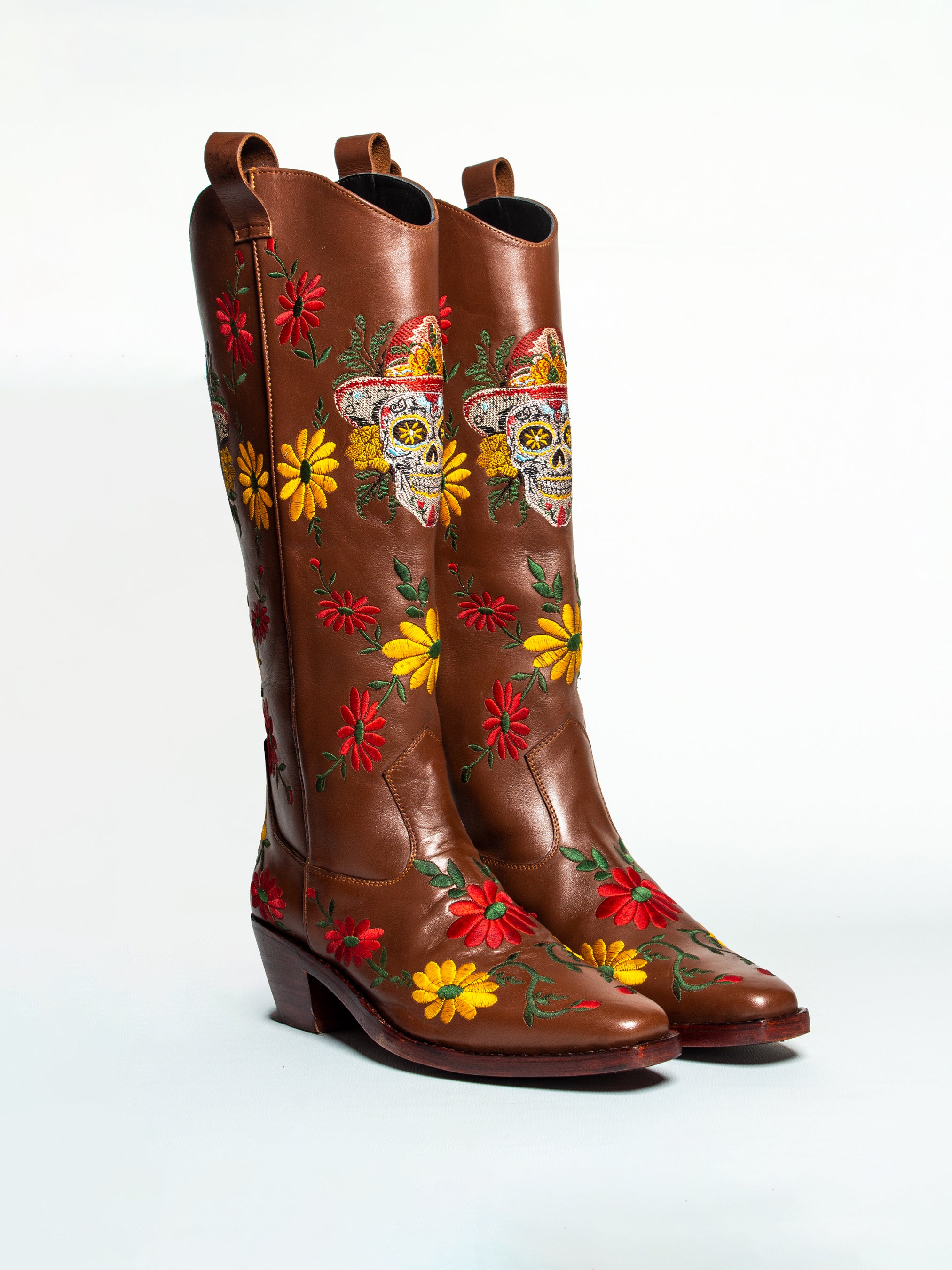 Desert Daisy Skull Boots