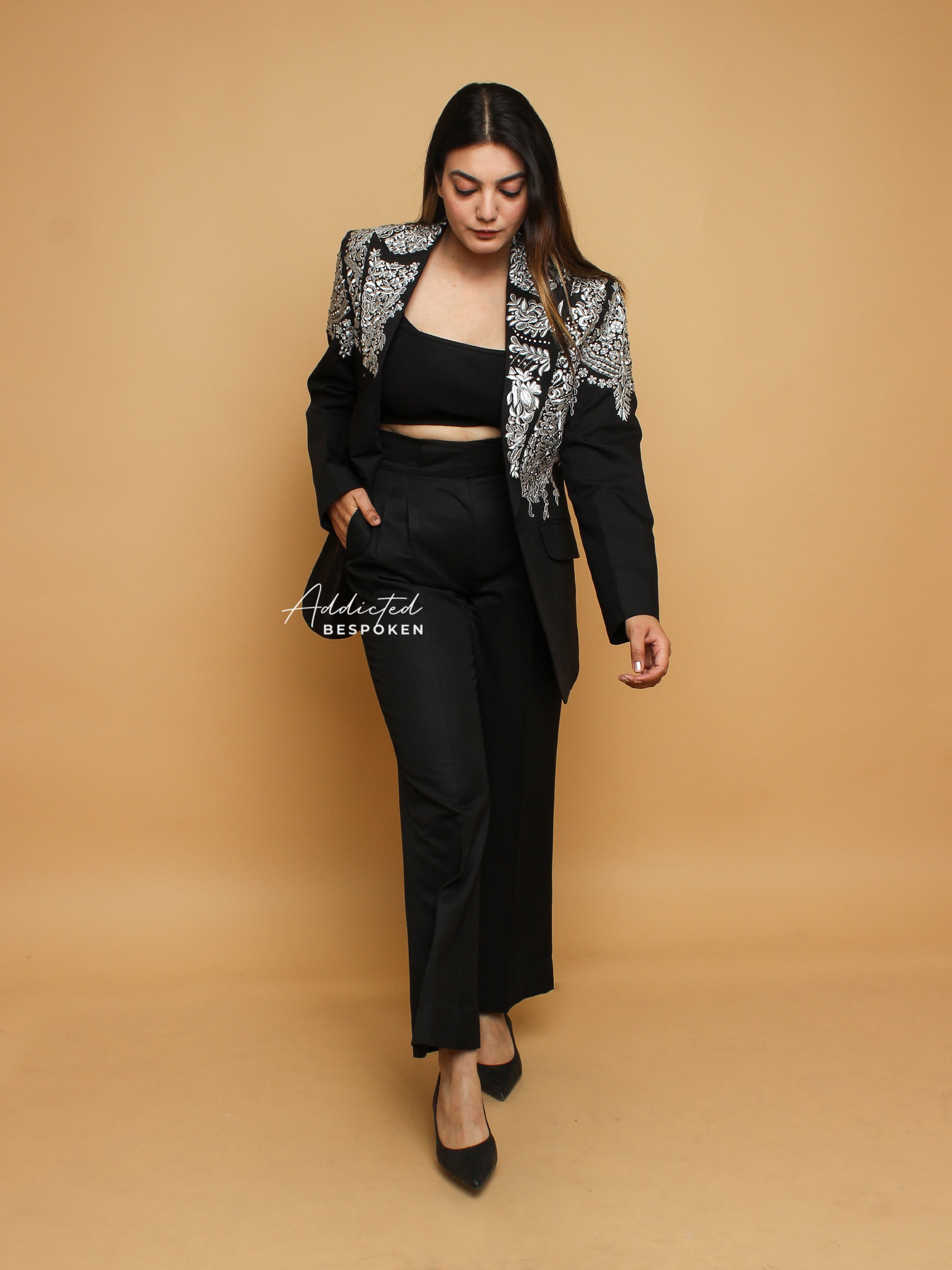 Elegant Embroidered Bridesmaid Suit(CLS) Addicted Bespoken