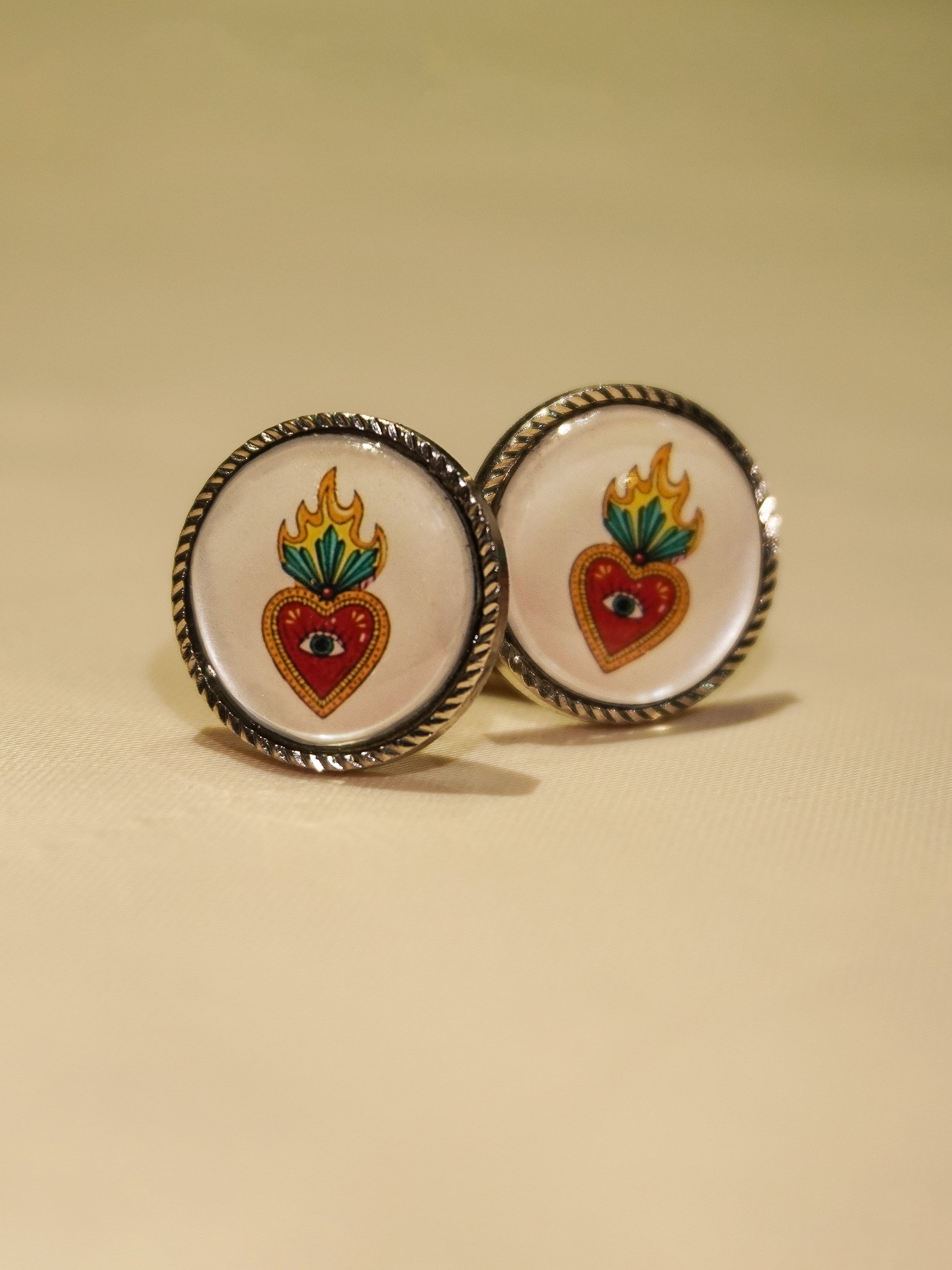 The Flaming Heart Cufflinks