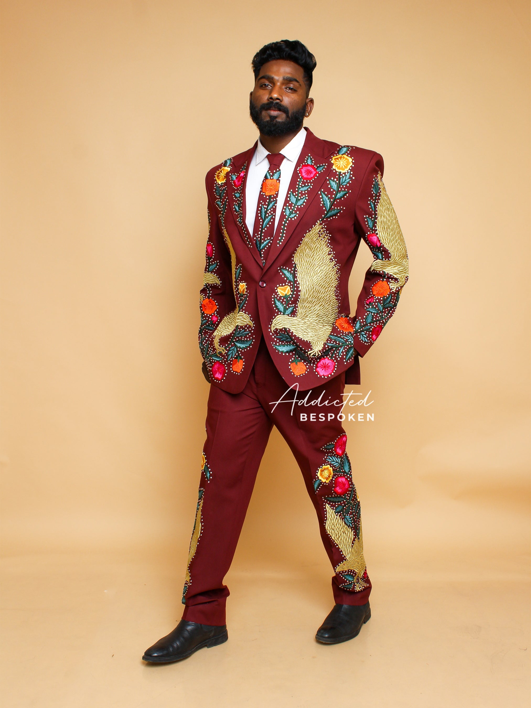 Western Rhinestones Encrusted Pantsuit Addicted Bespoken