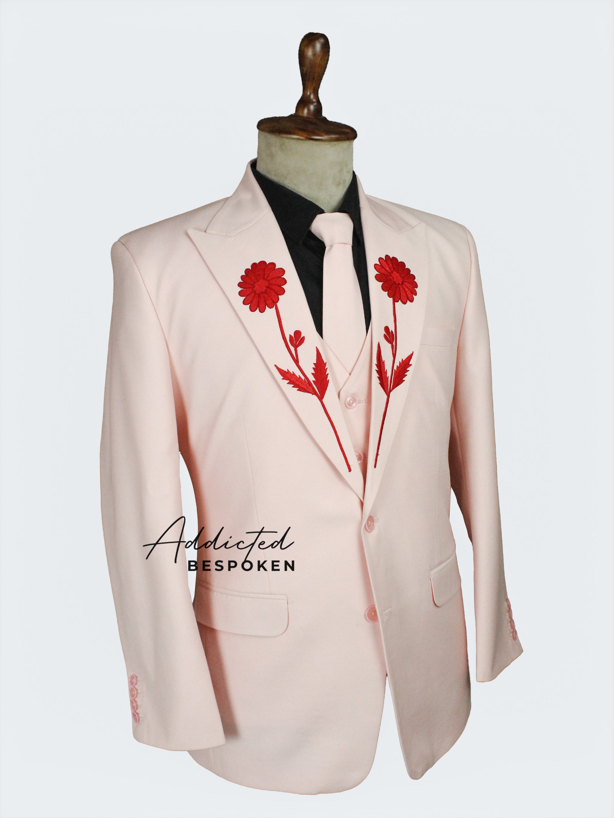 Floral Custom Embroidered Suit