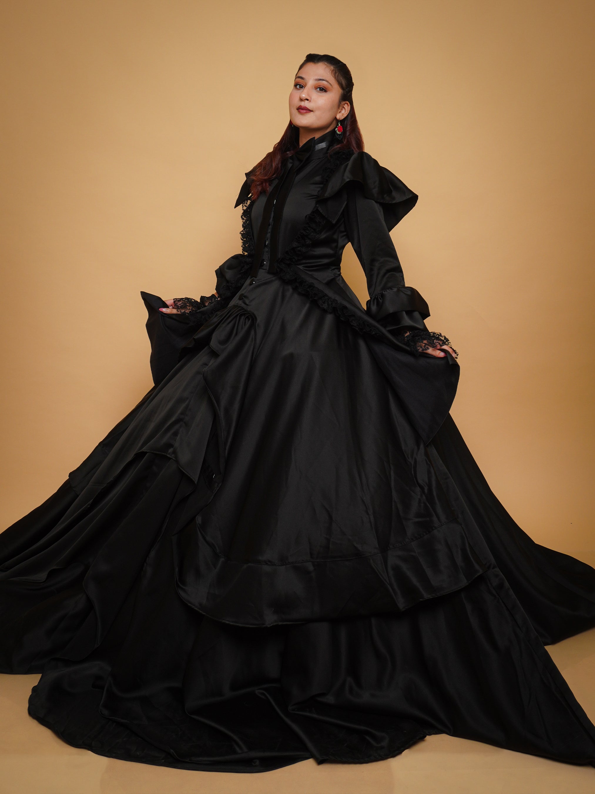 white christmas dresses Classic Satin Gothic Gown (CLS)