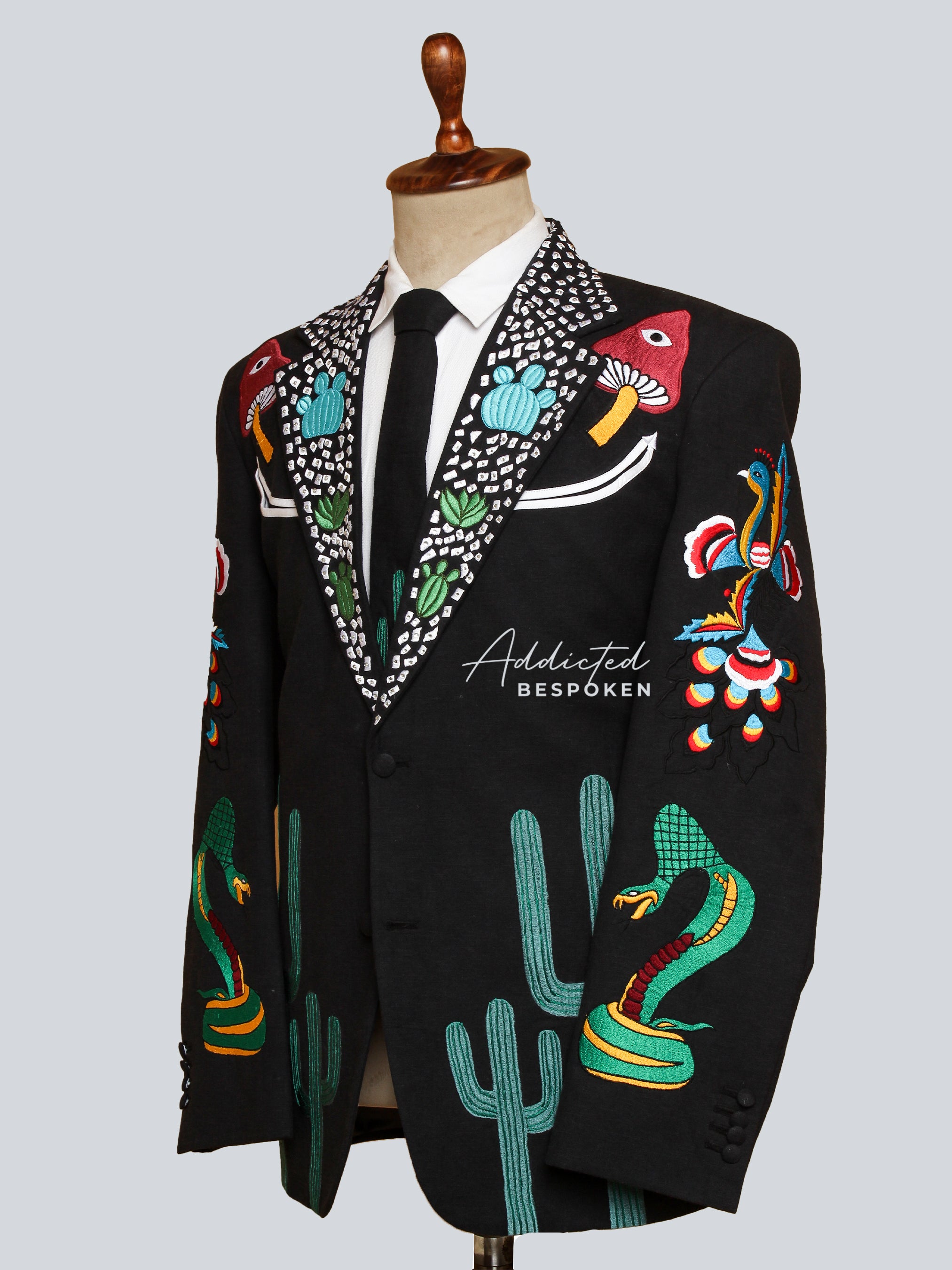 Snake Embroidered Blazer
