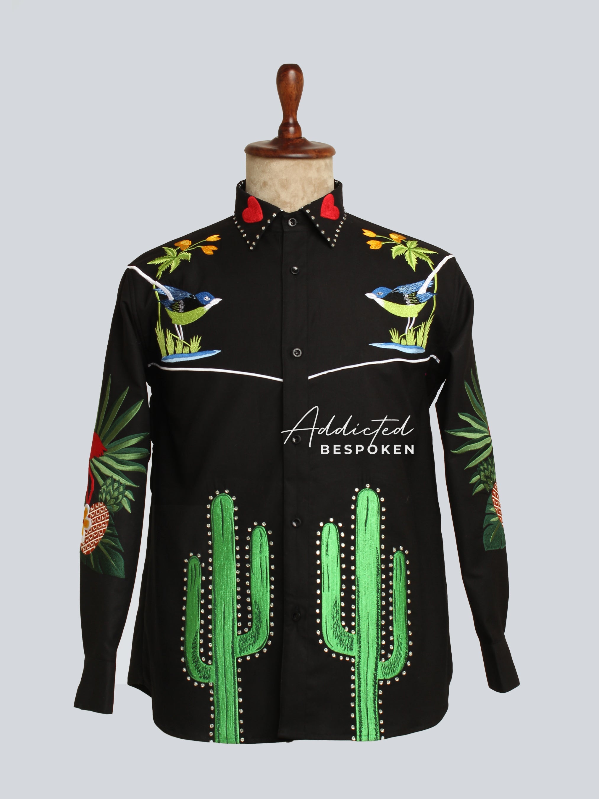 Western Bird & Cactus Shirt Addicted Bespoken