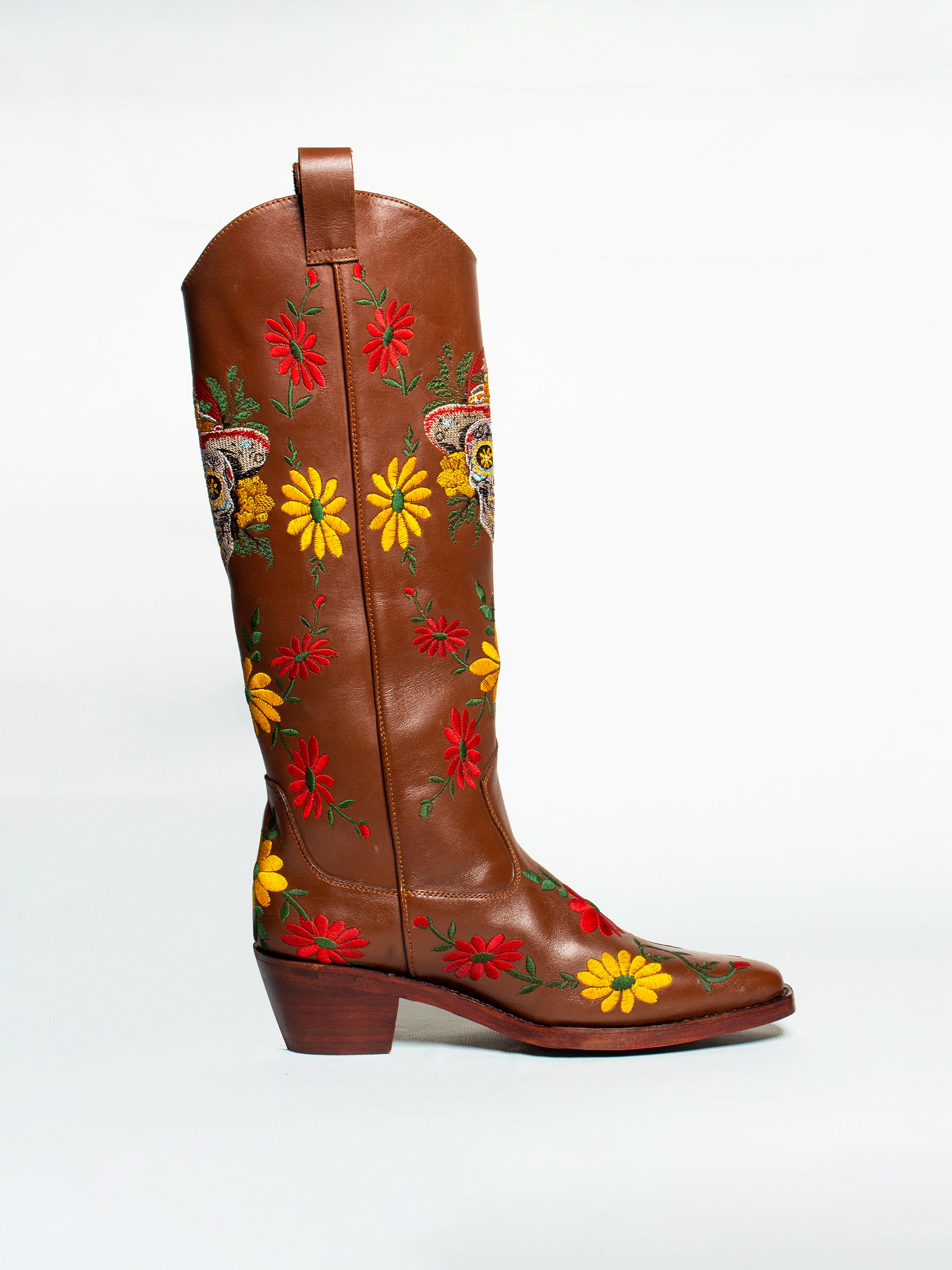 Desert Daisy Skull Boots