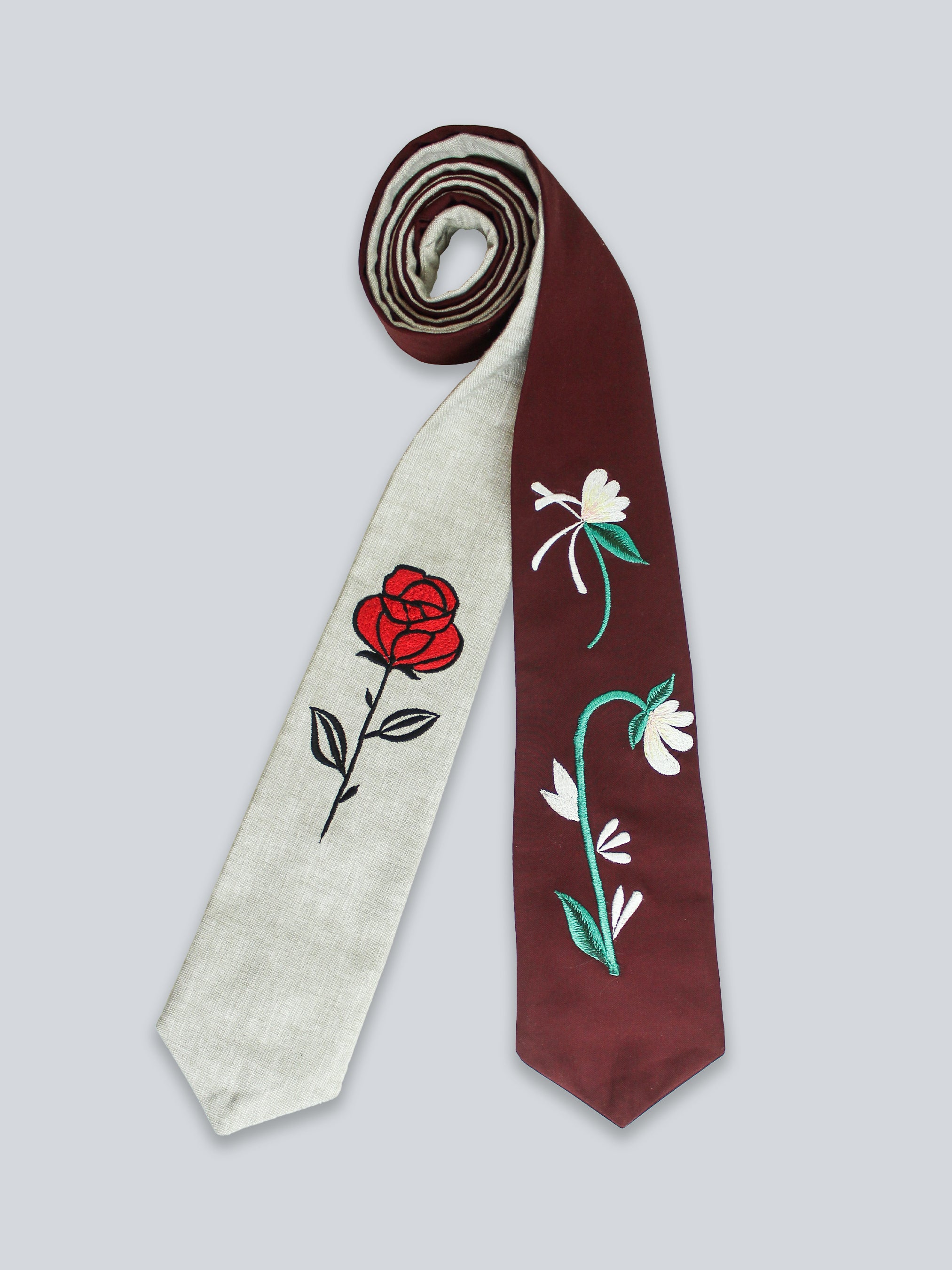 Floral Elegance Embroidered Ties