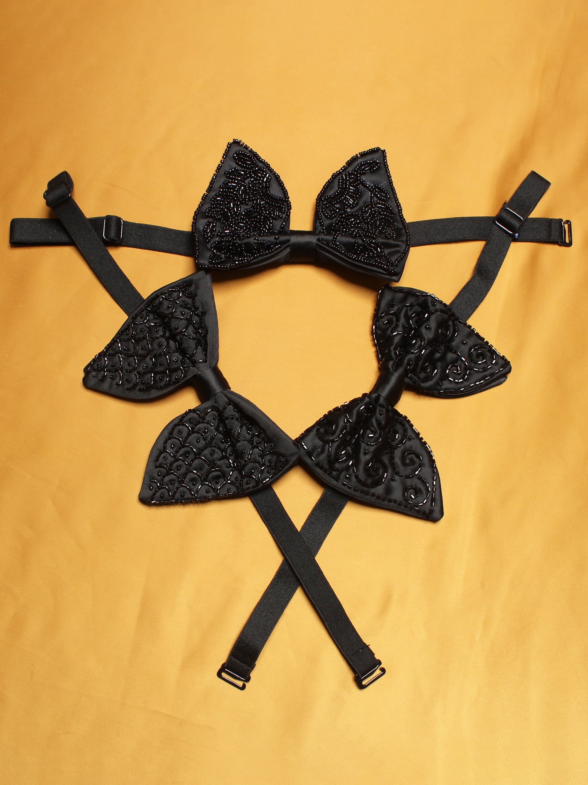 Embellished Neck Bow Trio