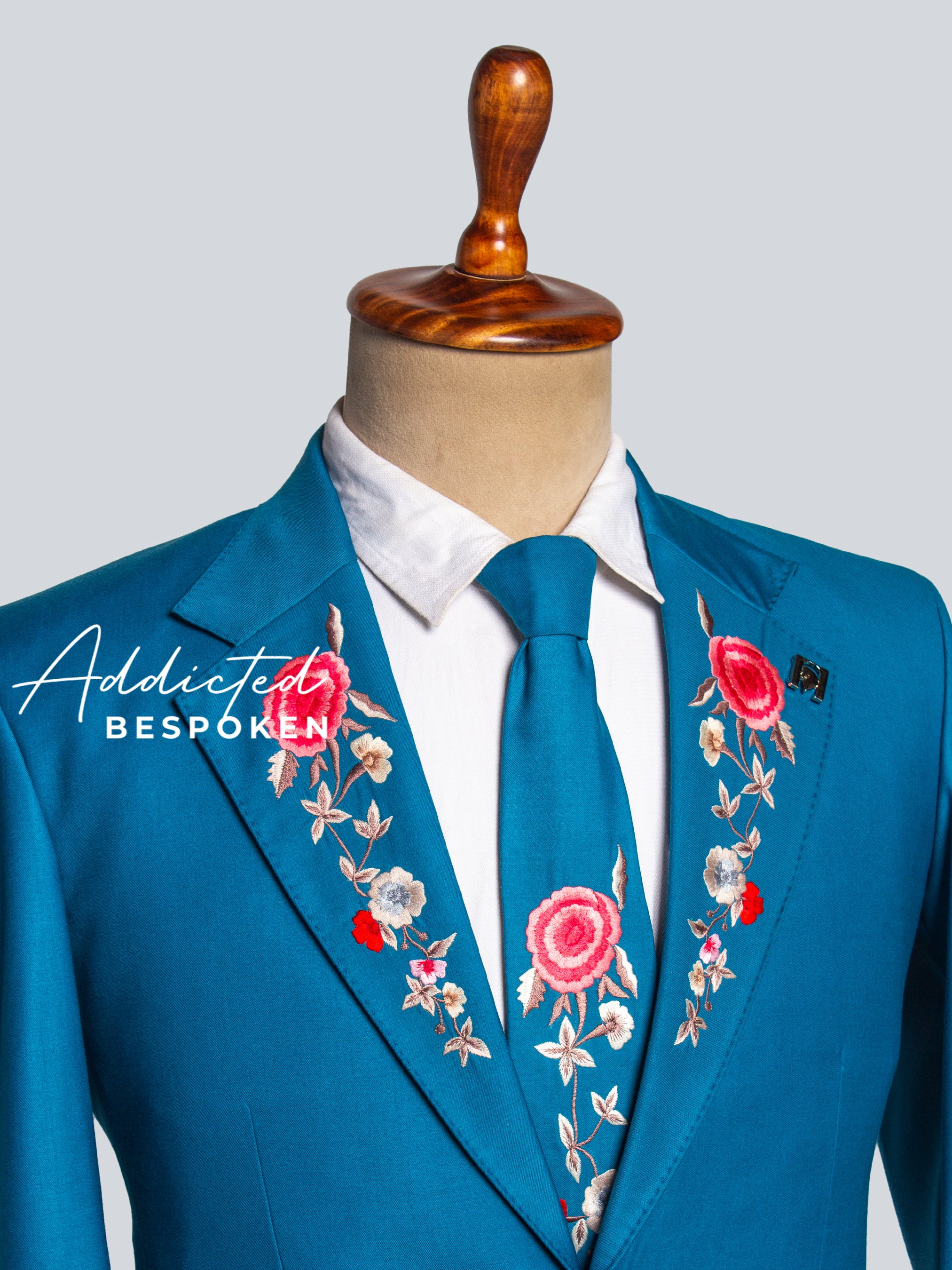 Rosette Bloom Tailored Embroidered Suit